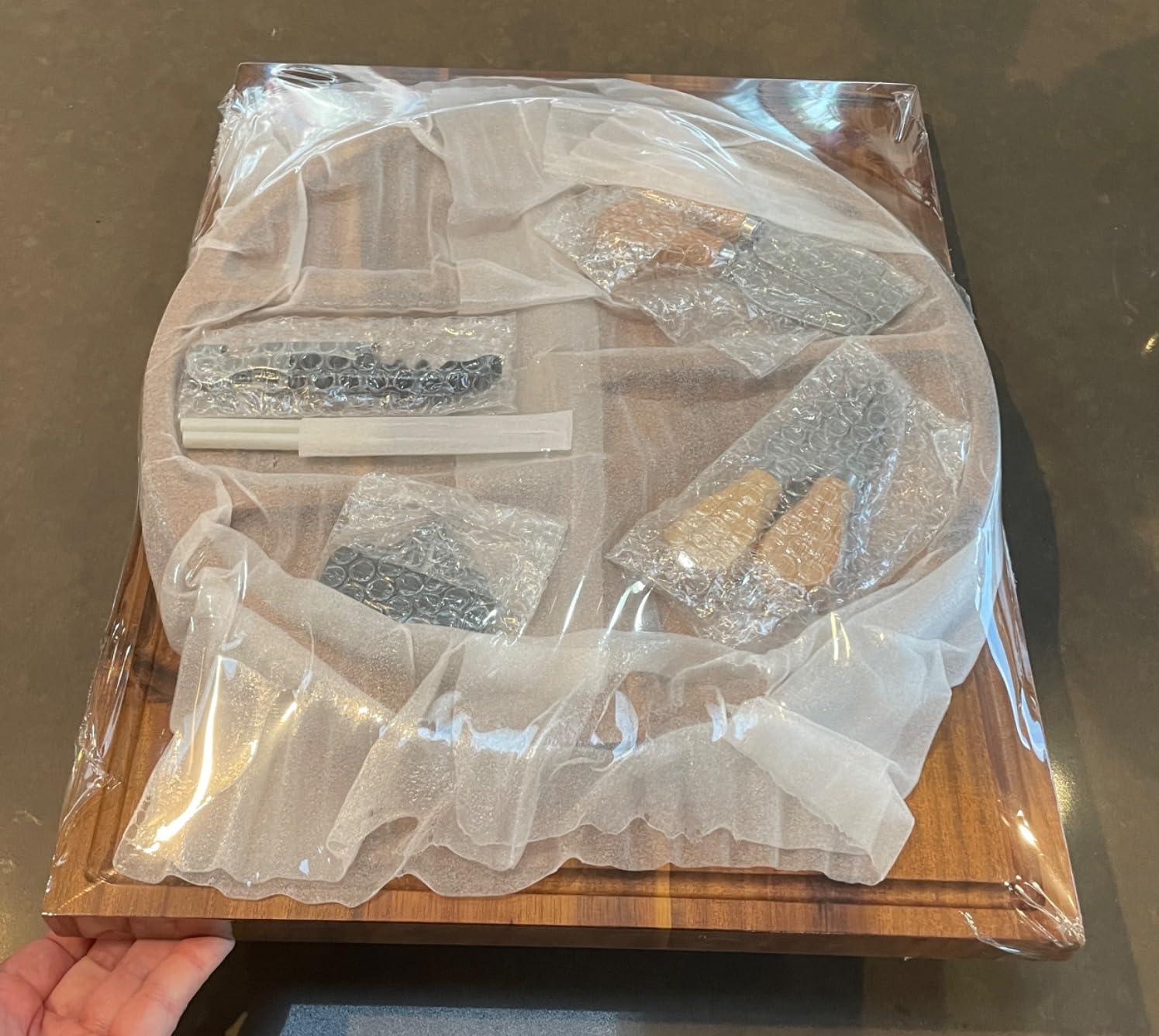 Extra Large Charcuterie Board, 30''x13'' Acacia Cheese Board Set customer photo 1