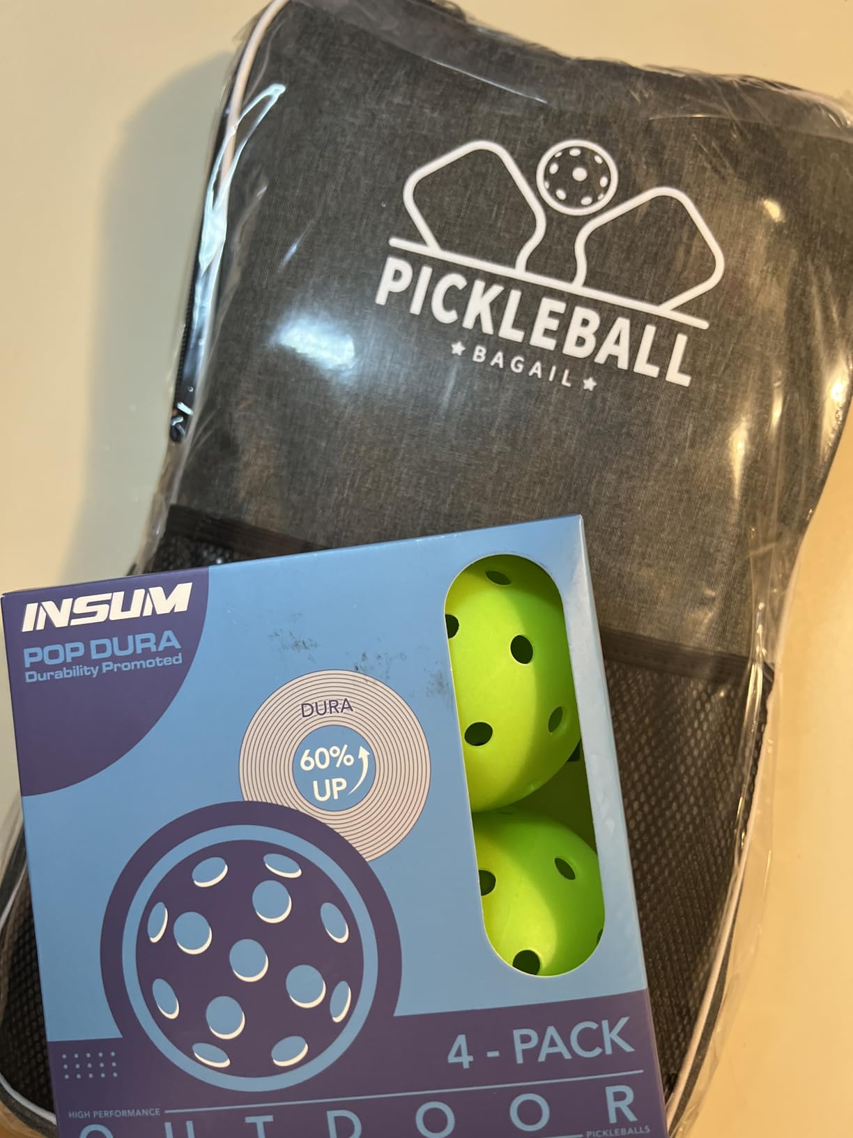 BAGAIL Pickleball Paddles, USAPA Approved Fiberglass Surface Pickleball Set, Lightweight Pickle Ball Rackets with 4 Balls, 1 Bag, Designed in California for Traction and Stability customer photo 1