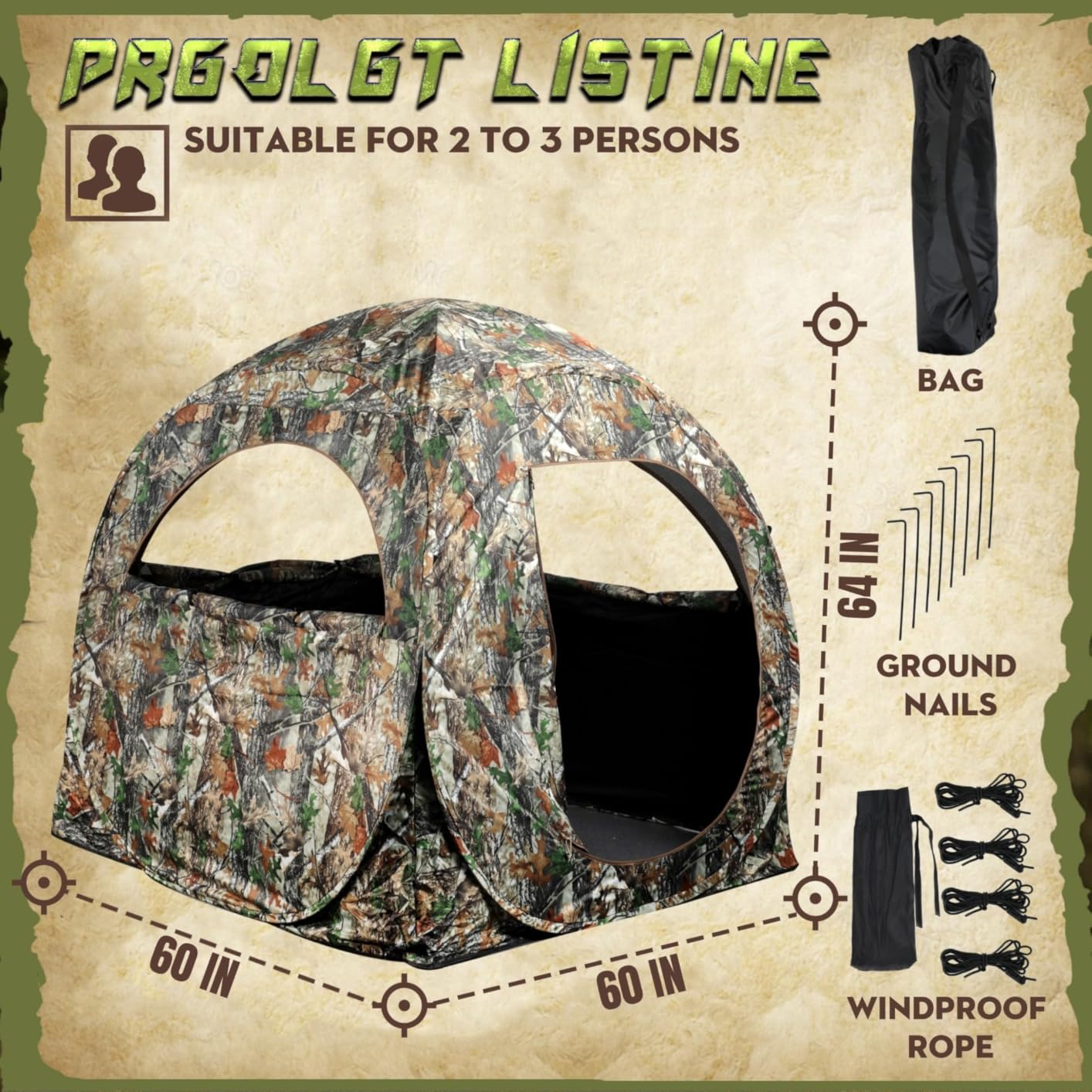 Lenotos Pop-Up Hunting Ground Blind with 270° See Through, Lightweight 1-2 Person Hunting Blind with Carrying Bag, 4-Panel Spring Steel, for Deer, Turkey Duck Hunting, Bow Hunting customer photo 2