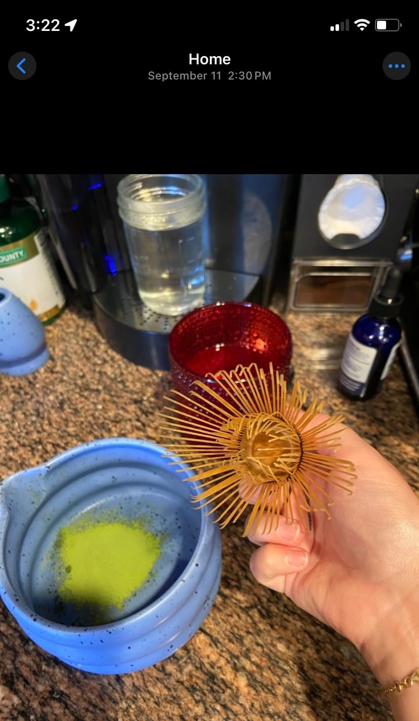 Matcha Whisk - Bamboo Whisk for Matcha Powder, Handcrafted Organic Traditional Japanese Chasen, 100-Prong Matcha Stirrer Wisk Mixer Brush for Authentic Tea Preparation customer photo 1