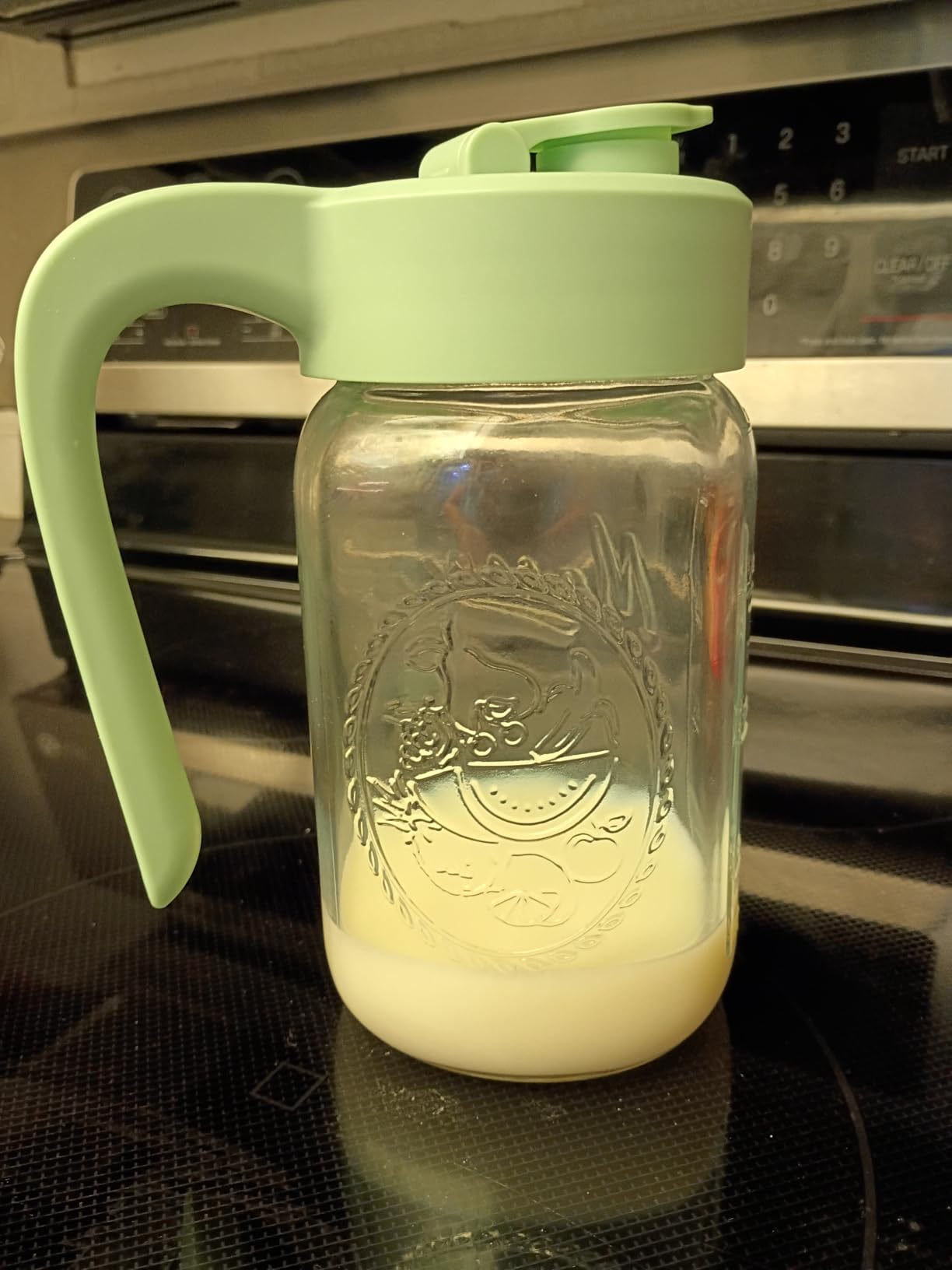 Mason Jar Pitcher, 64 oz (2 quart), Glass Pitcher with Lid customer photo 1