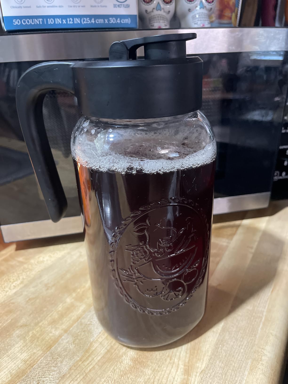 Mason Jar Pitcher, 64 oz (2 quart), Glass Pitcher with Lid customer photo 2