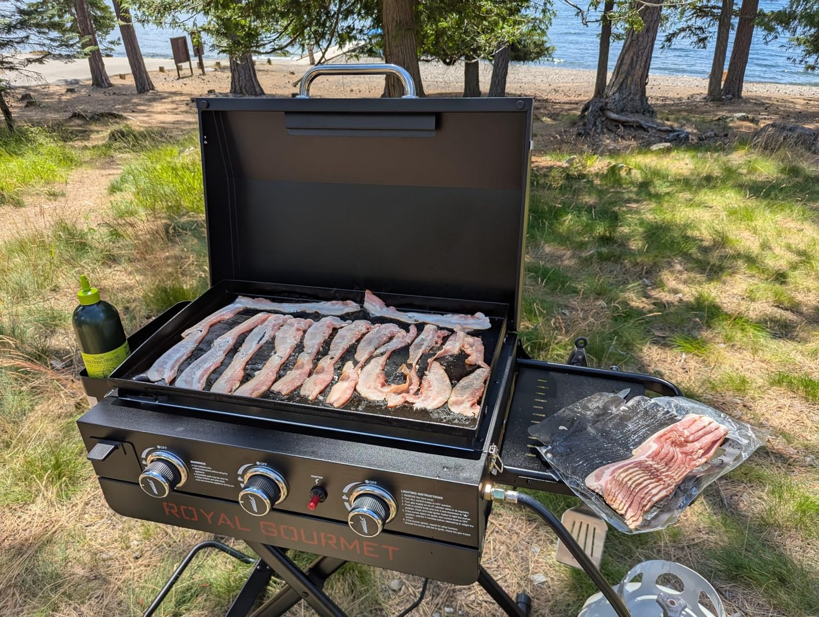 Royal Gourmet PD3001 3-Burner Propane Gas Griddle with Collapsible Stand | 23-Inch Portable Griddle with Side Table | 25,500 BTU Output, 314 Sq.In. Cooking Area | for Camping Tailgating Backyard Patio customer photo 1