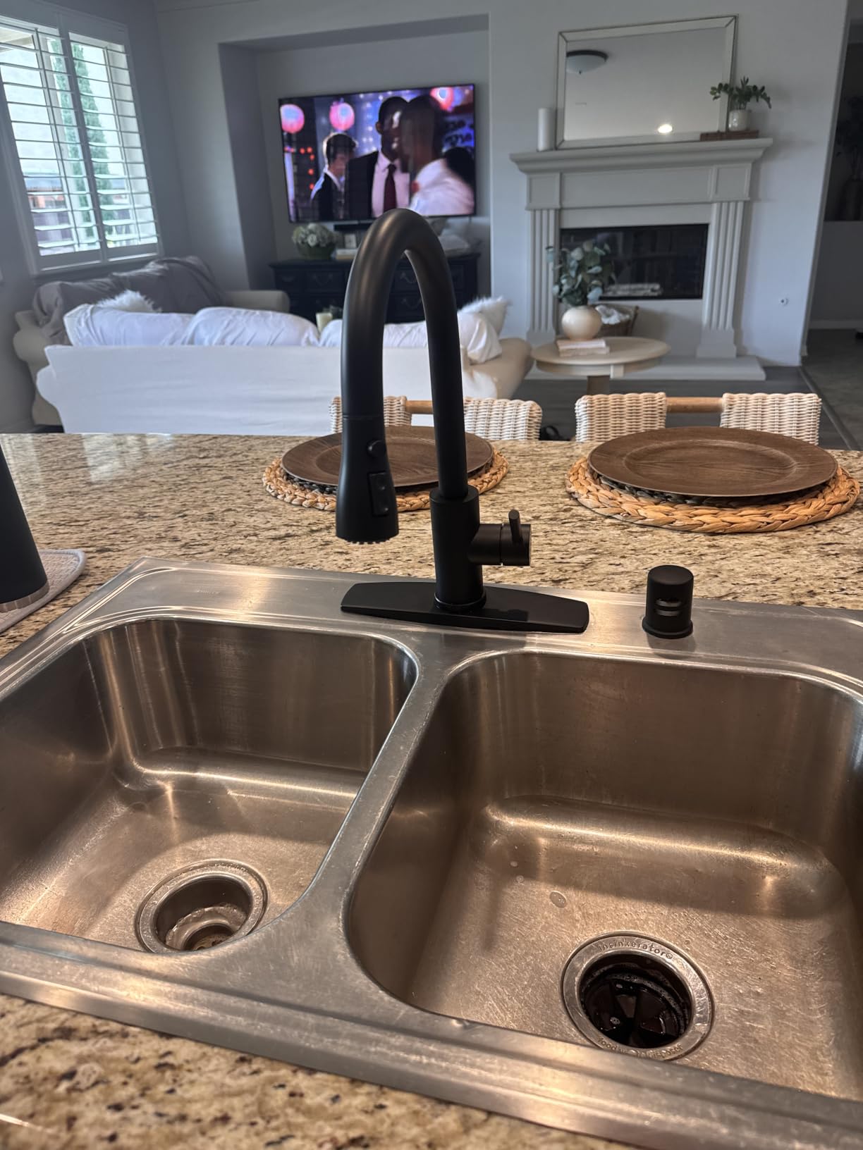 FORIOUS Black Touchless Kitchen Faucet with Soap Dispenser, Hands-Free customer photo 1