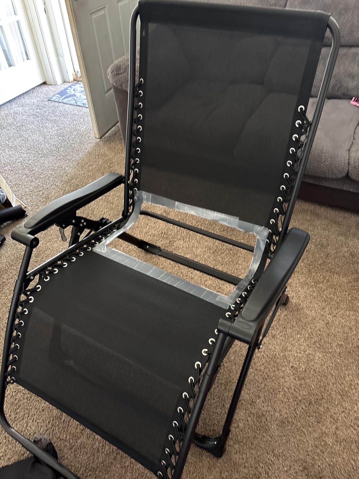 Suteck Oversized Zero Gravity Chair, 500LBS 33In XXL Outdoor Recliner Chairs w/Removable Cushion & Headrest, Camping Lounge Chair w/ Aluminum Alloy Lock & Footrest, Reclining Patio Chairs for Indoor Outdoor customer photo 2
