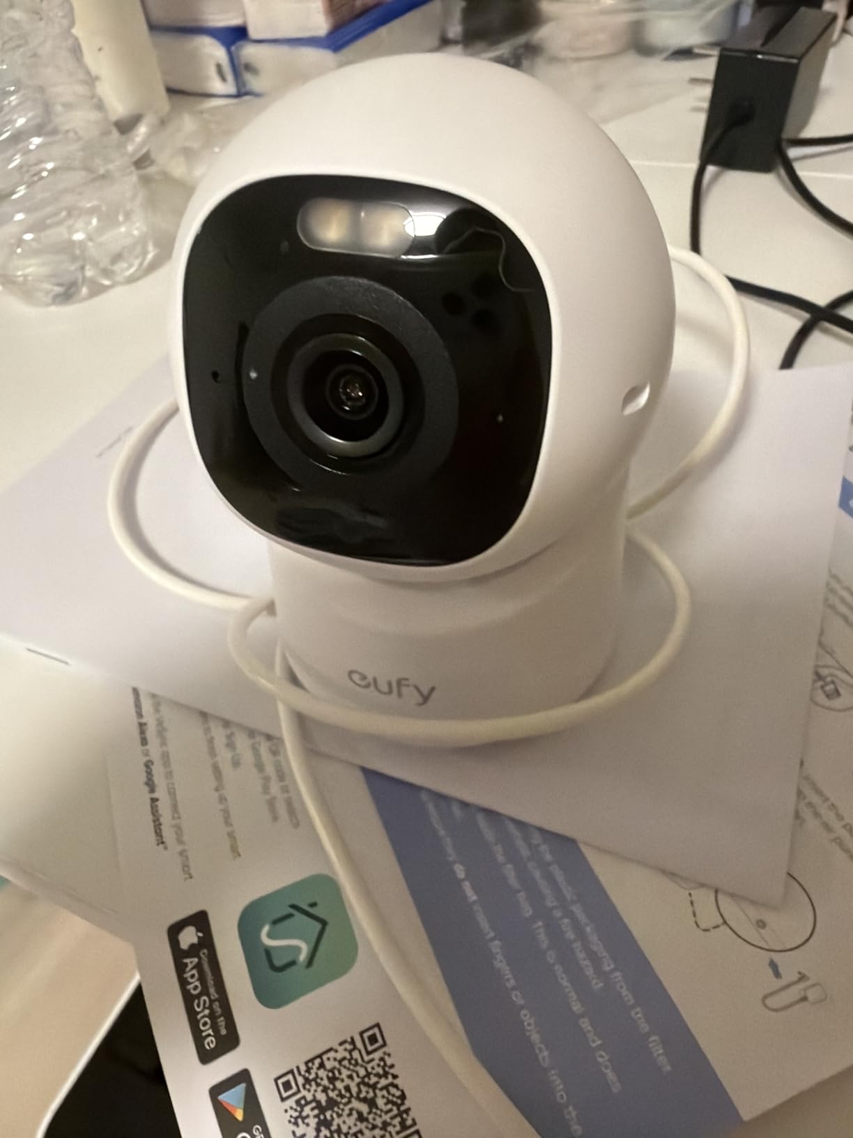 eufy 4K Indoor Camera E30, No Subscription, Work as Pet Camera | Nanny/Baby Camera, Pan&Tilt, AI Tracking, AI Detection, 24/7 Recording, Color Night Vision, Two-Way Audio, Works with HomeKit customer photo 1
