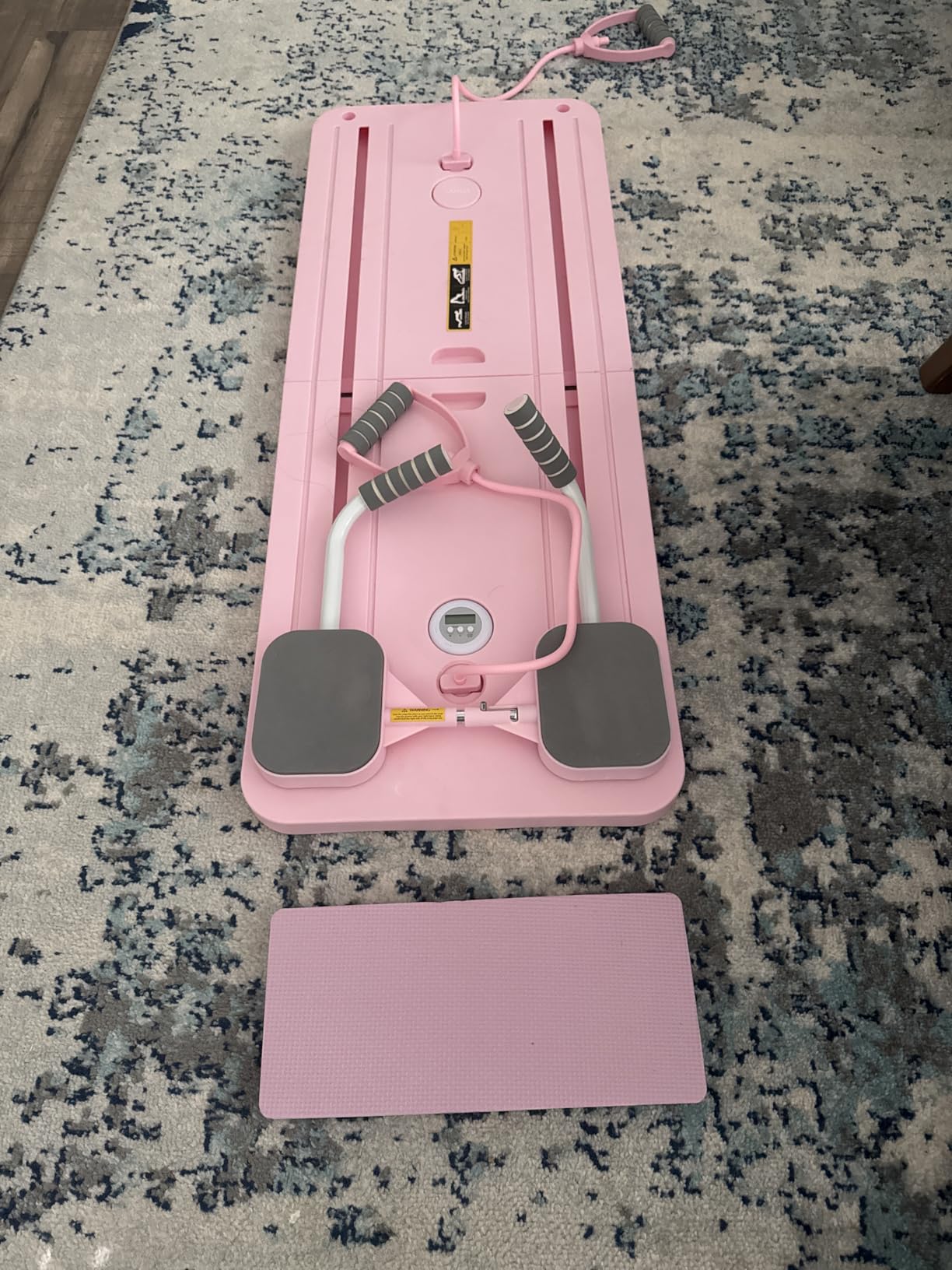 JANUA Pilates Board - Pilates Reformer Set, Multi-Purpose Foldable Pilates Reformer Board for Home, 5 in 1 Pilates Sliding Board customer photo 2