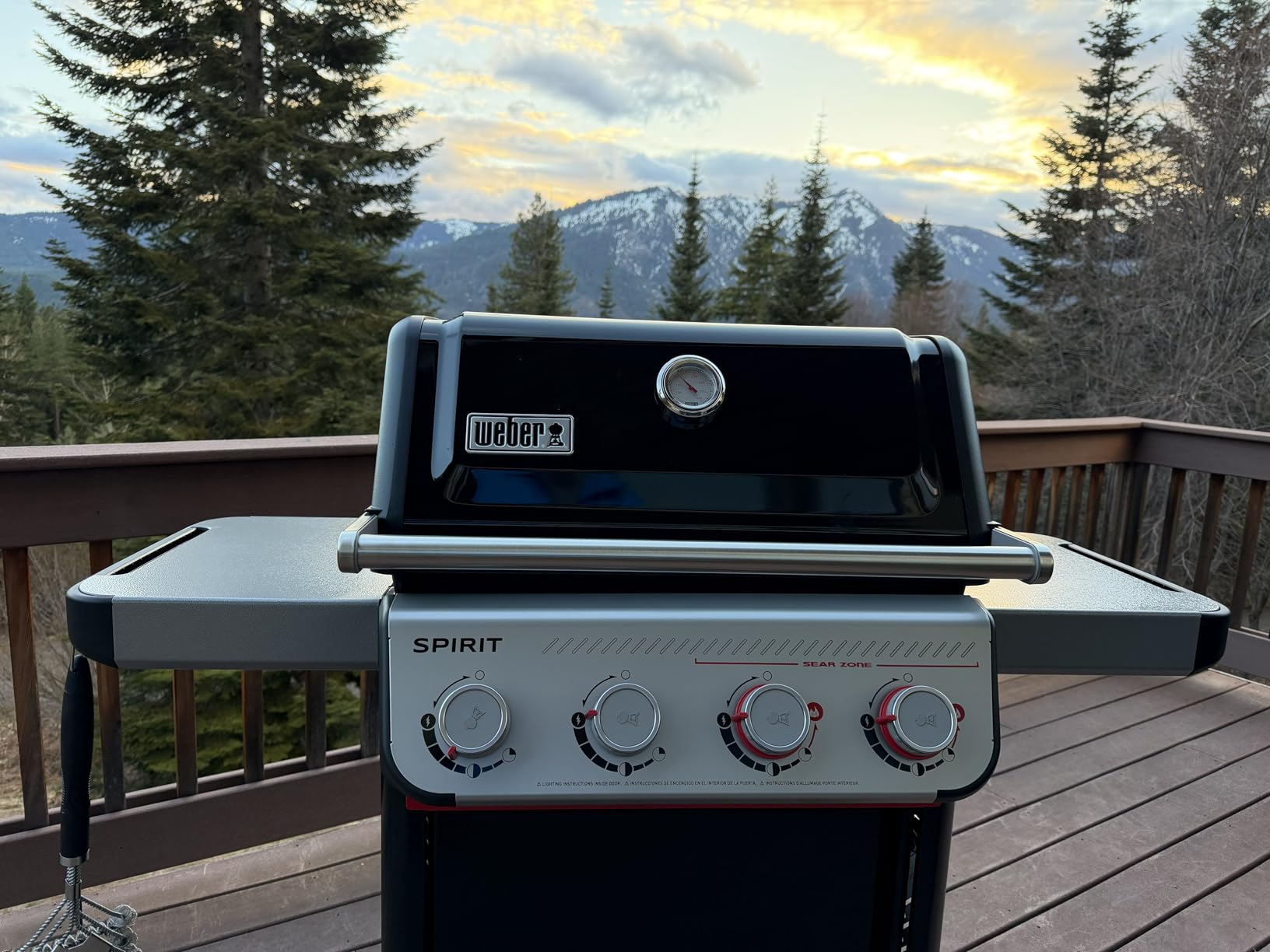Weber Spirit E-425 Gas Grill, Outdoor Cooking, Propane Gas Grill, Black | 4 Burners, Sear Zone w/Boost Burners, Porcelain-Enameled Cast-Iron Grates, Weber Works Rails, BBQ Grill customer photo 1