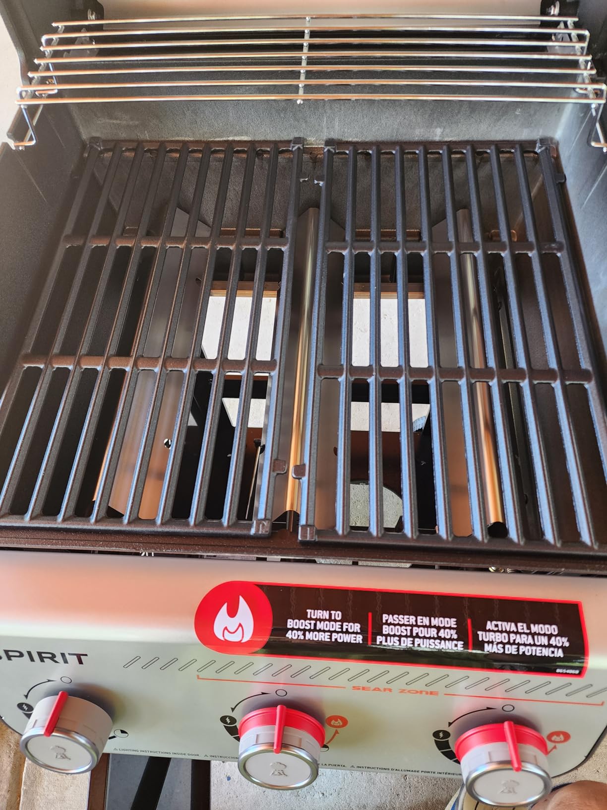 Weber Spirit E-325 Gas Grill, Outdoor Cooking, Small Propane Grill, Black | 3 Burners, Sear Zone w/Boost Burners, Porcelain-Enameled Cast-Iron Grates, Weber Works Rails, BBQ Grill customer photo 1