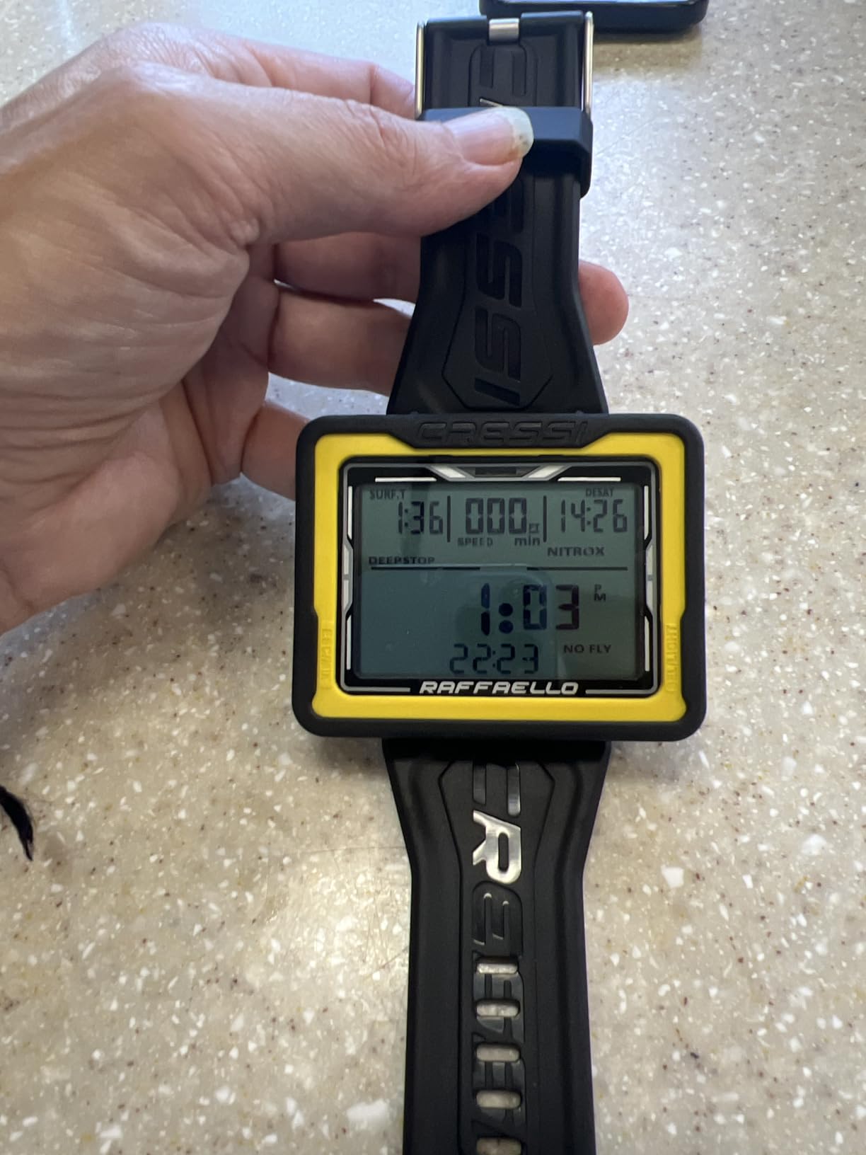 CRESSI Raffaello Dive Computer, Built-in Digital Compass, Black/Yellow customer photo 1