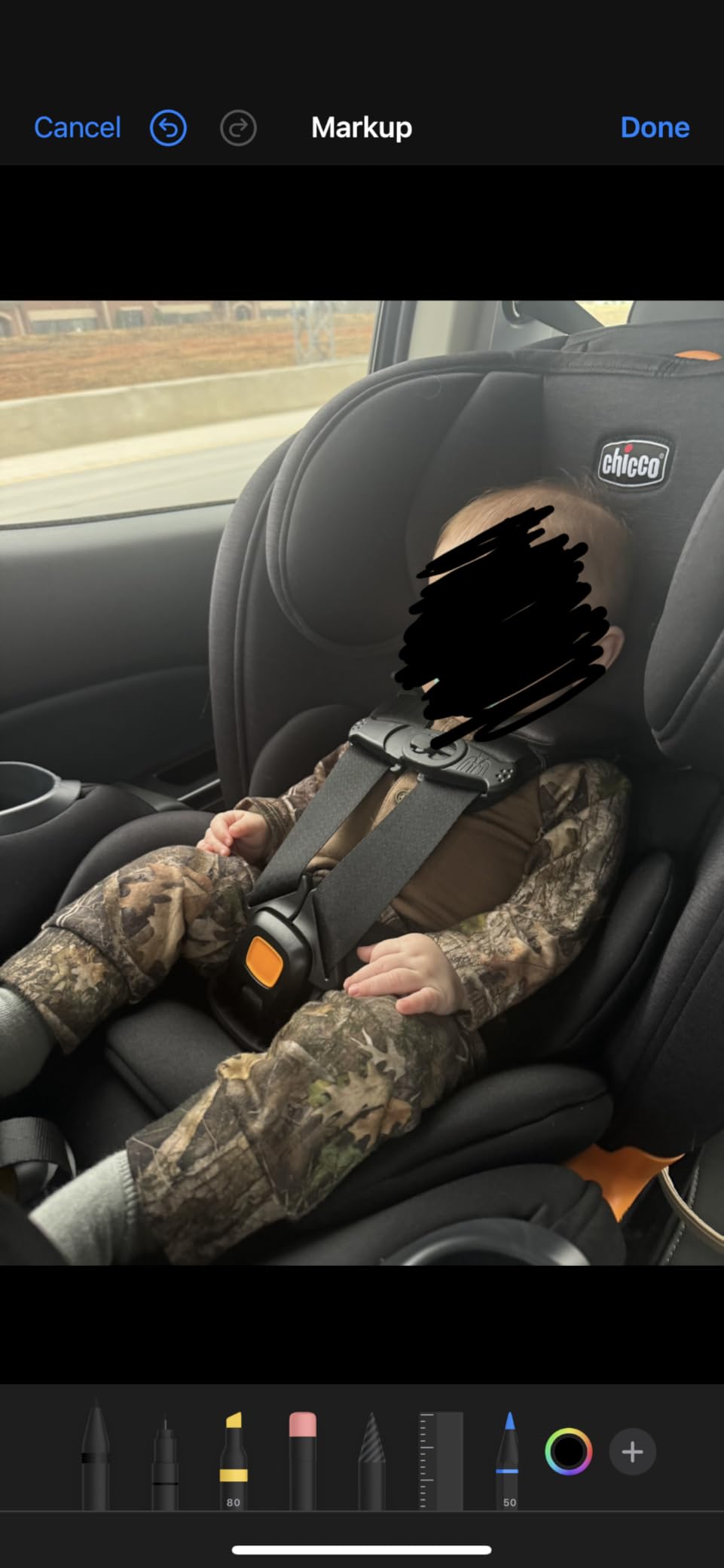 Chicco OneFit LX All-in-One Convertible Booster Car Seat, 5-100 lbs, flame retardant-free ClearTex, GREENGUARD Gold, LeverLock install, slim toddler car seat, ASIP customer photo 1