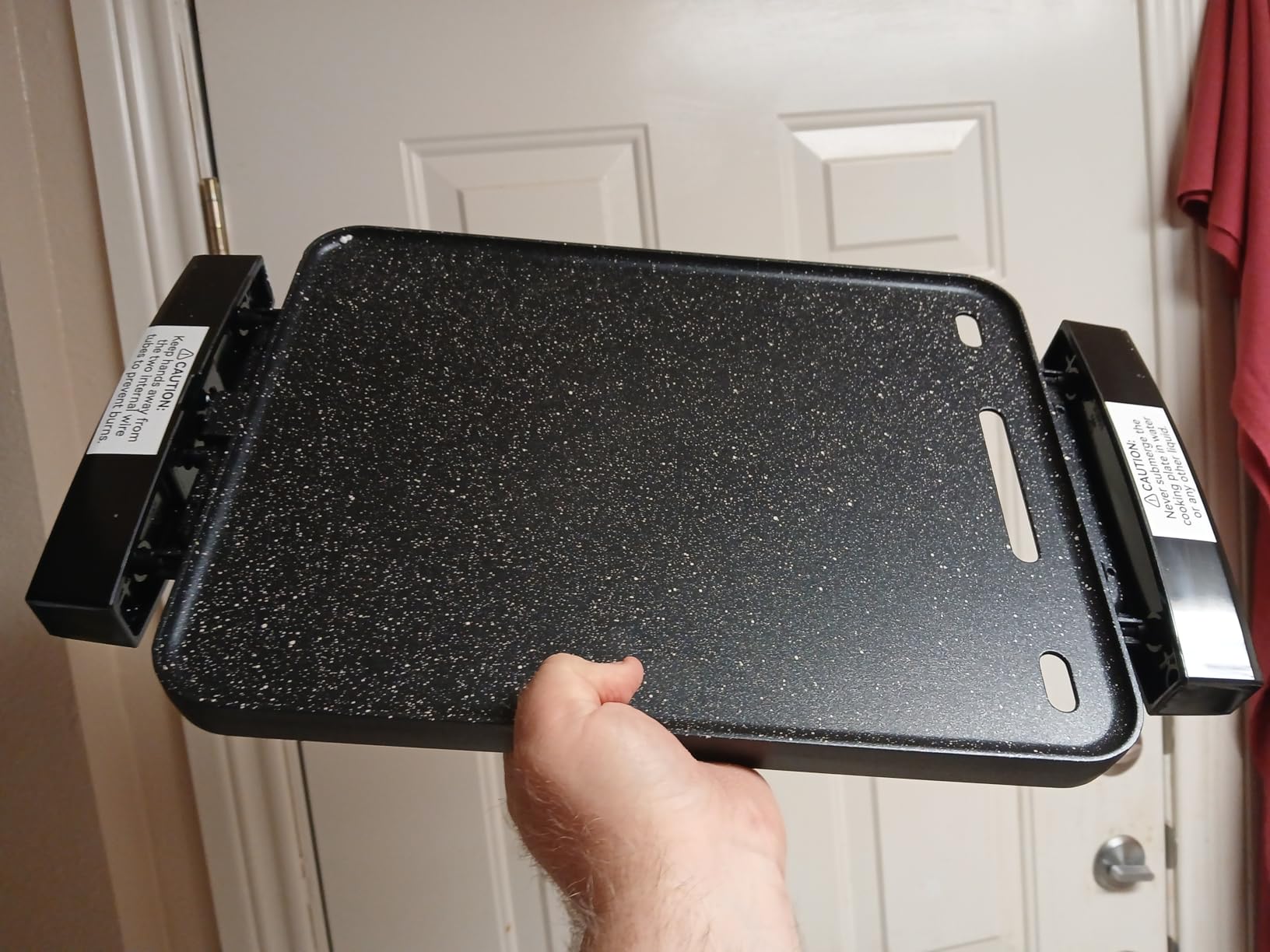 Baker's Friend Indoor Griddle & Grill, Electric Griddle with 2 in 1 Indoor Grill and Griddle Plate Indoor Grill with Removable Plate, Silicone Mold, Dishwasher Safe, Recipes Include, Graphite customer photo 2