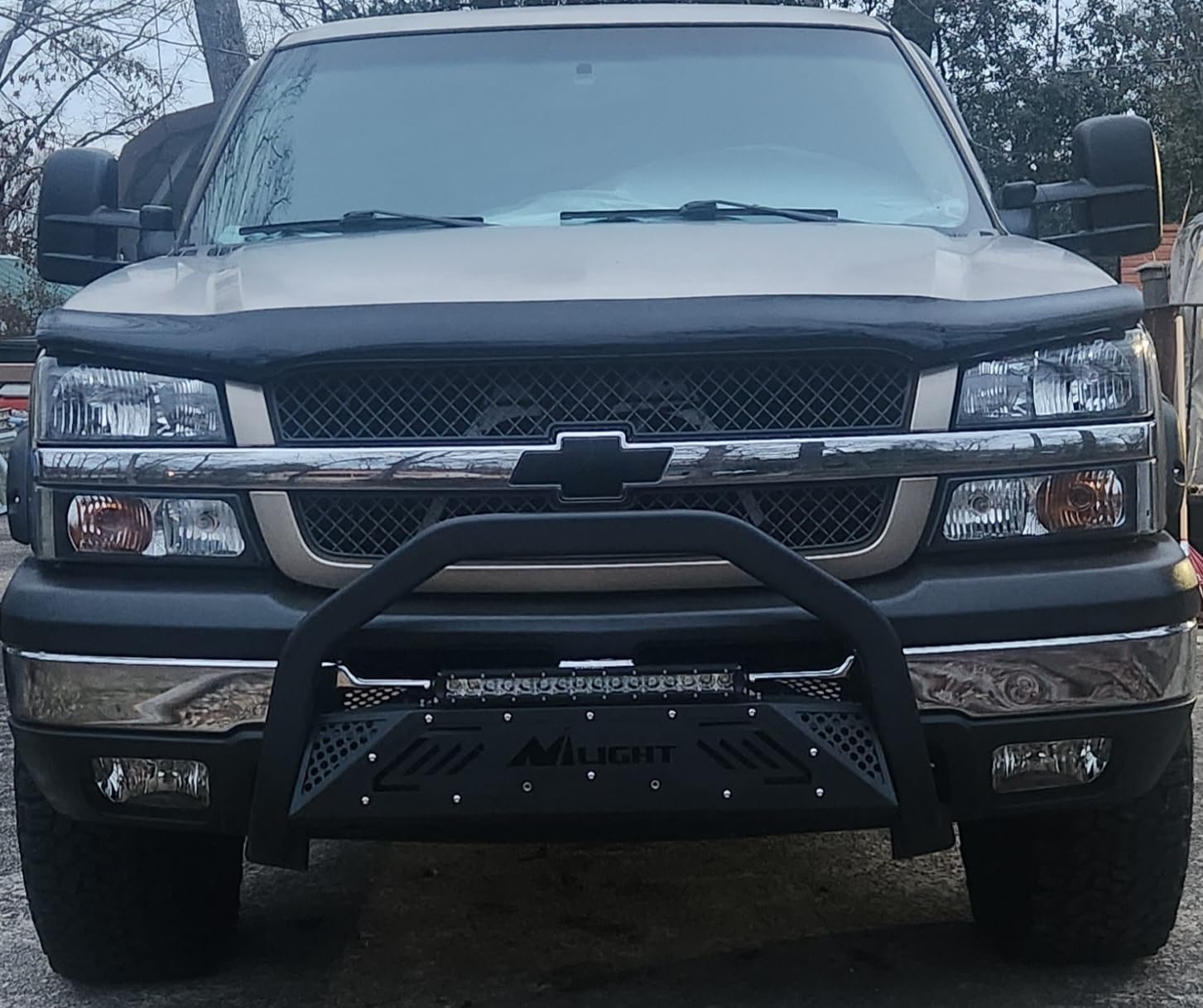 Nilight Bull Bar with Light Bar Compatible with Ford F-150 2004-2026 | Includes License Plate Hole Brush Guard, Front Bumper Push Bar w/Grille Skid Plate Light Mount customer photo 2