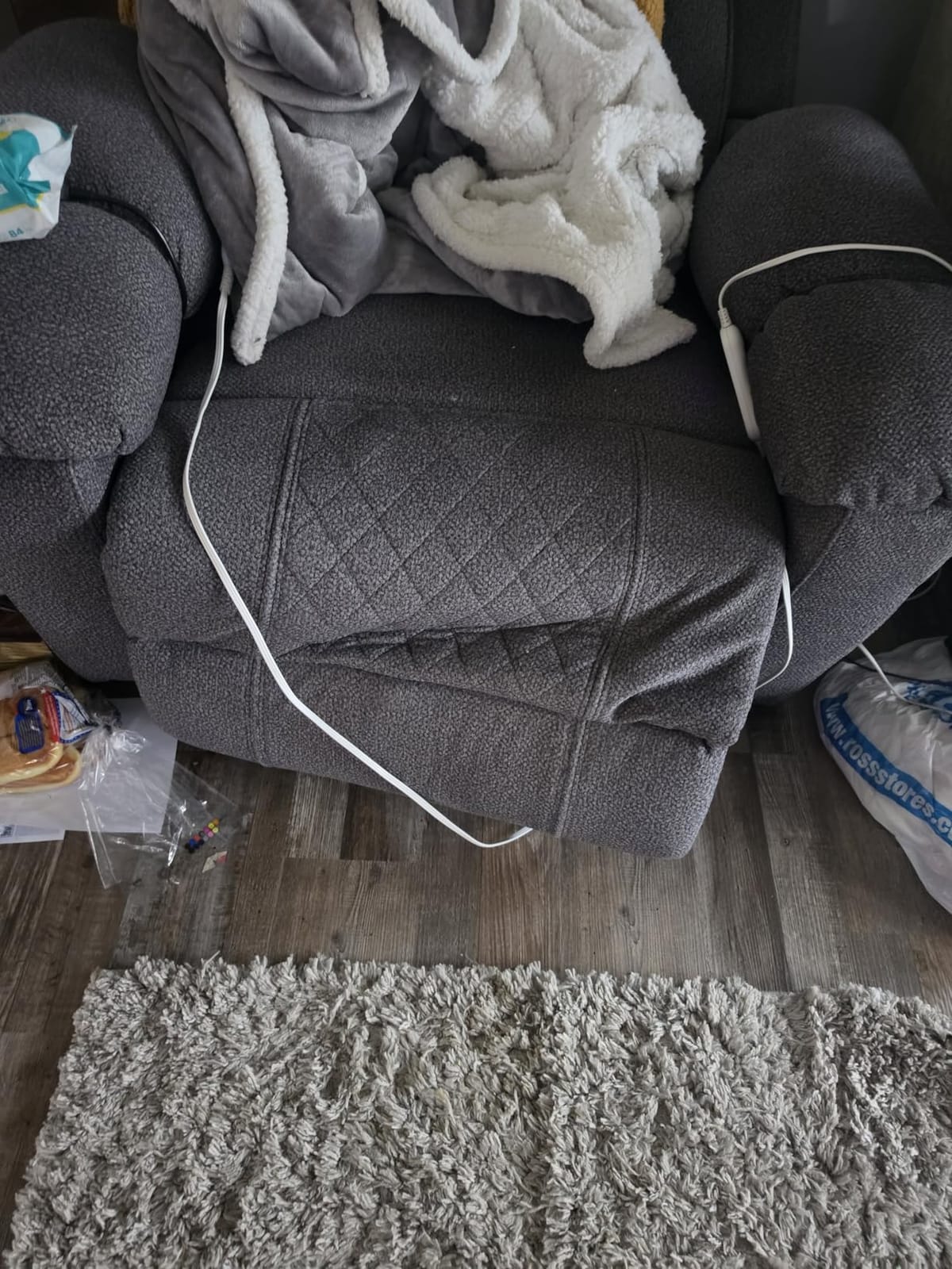 FUNECORP Big Man Power Lay Flat Lift Recliner Chair,Grey customer photo 2