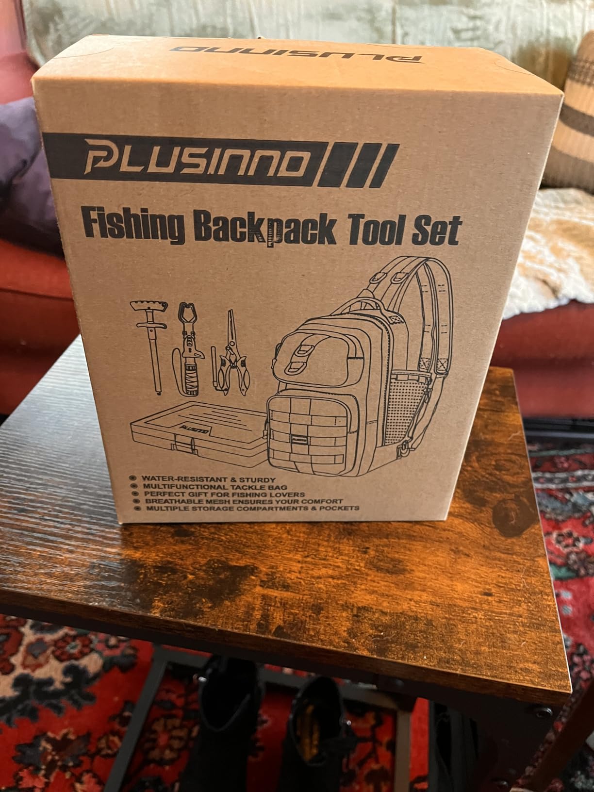 PLUSINNO Fishing Backpack with Tackle Box Fishing Gear Kit Tackle Bag customer photo 1