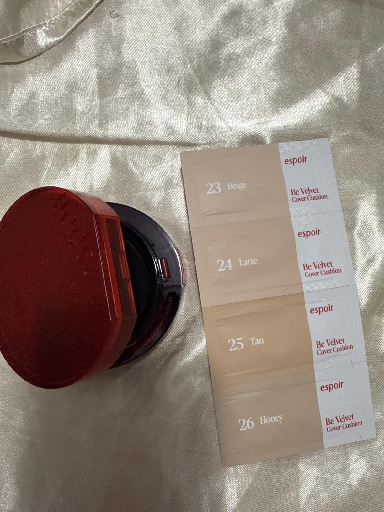 ESPOIR Be Velvet Cushion Foundation #23 Beige | Quick and Easy Coverage with Long-lasting Color by Zero Oxidation, Velvety Smooth Finish & Lightweight Formula, Vegan, Korean Makeup, 0.46 oz customer photo 1