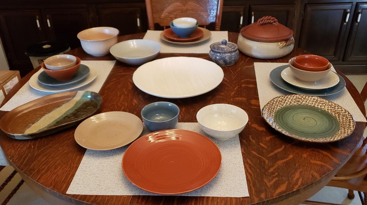 Sango Siterra Santorini 16-Piece Stoneware Dinnerware Set for 4, Ceramic White Plates and Bowls Sets with Blue Rim & Reactive Glaze, Chip Resistant Dish Set, Microwave & Dishwasher Safe Kitchen Dishes customer photo 2