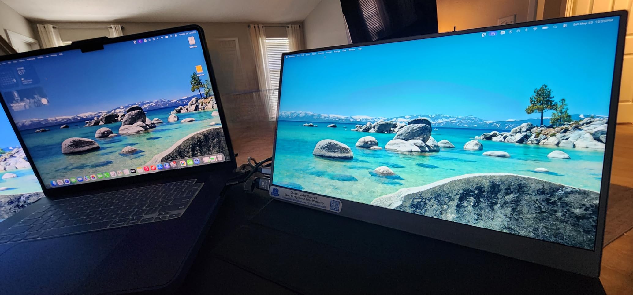 kksmart Portable Monitor 15.6 inch 1080P FHD 86% sRGB 60Hz, Travel Monitor for Laptop MacBook Surface PC Xbox PS5, HDMI USB-C VESA Compatible Built-in Speaker customer photo 2