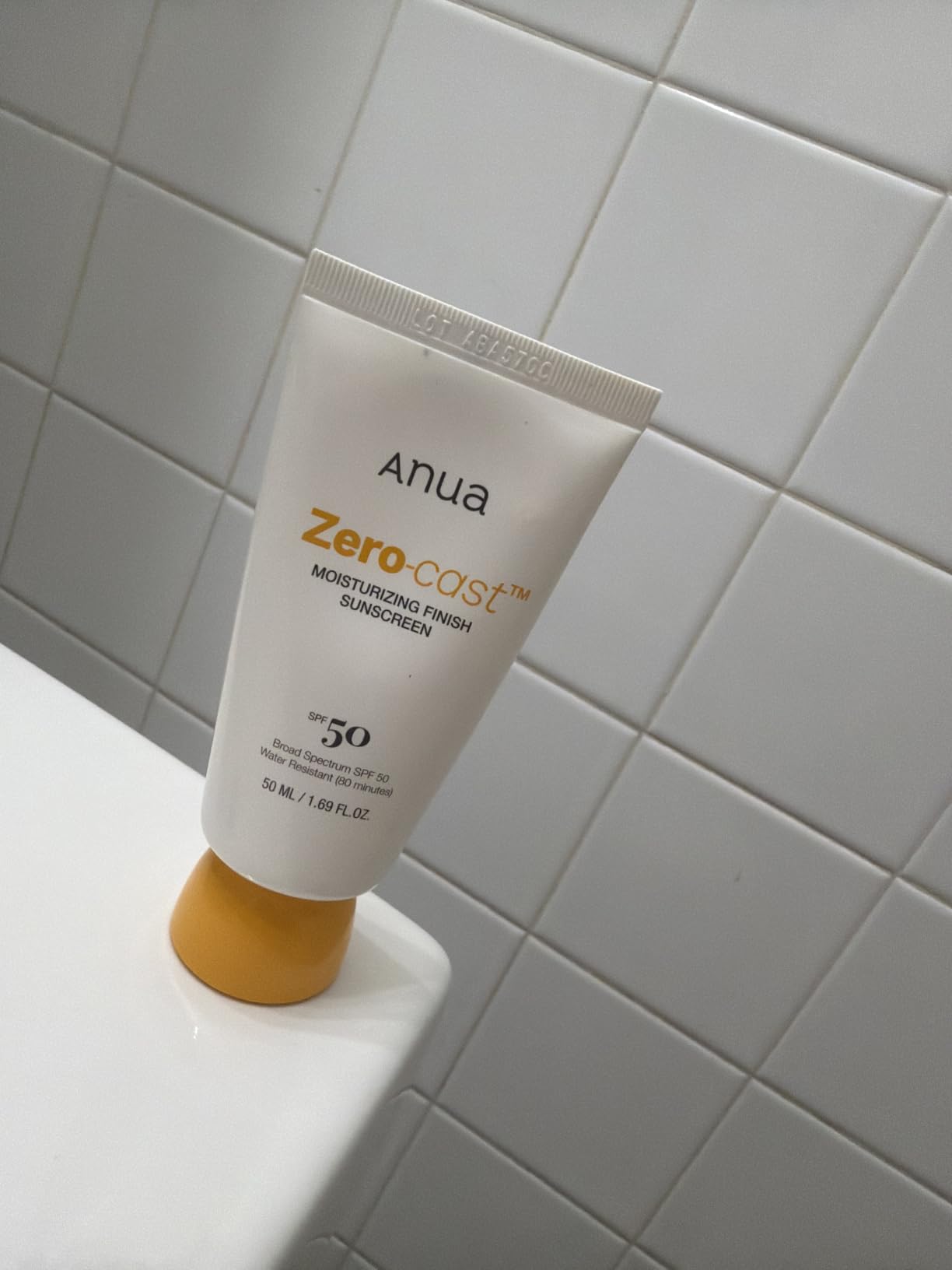 Anua Zero-Cast Moisturizing Sunscreen SPF 50, 1.69 fl oz | Glow Natural Sunscreen for face, No White Cast, Hyaluronic Acid, Niacinamide, Oil-Free, Kpop Demon Hunters, Korean Skincare customer photo 1