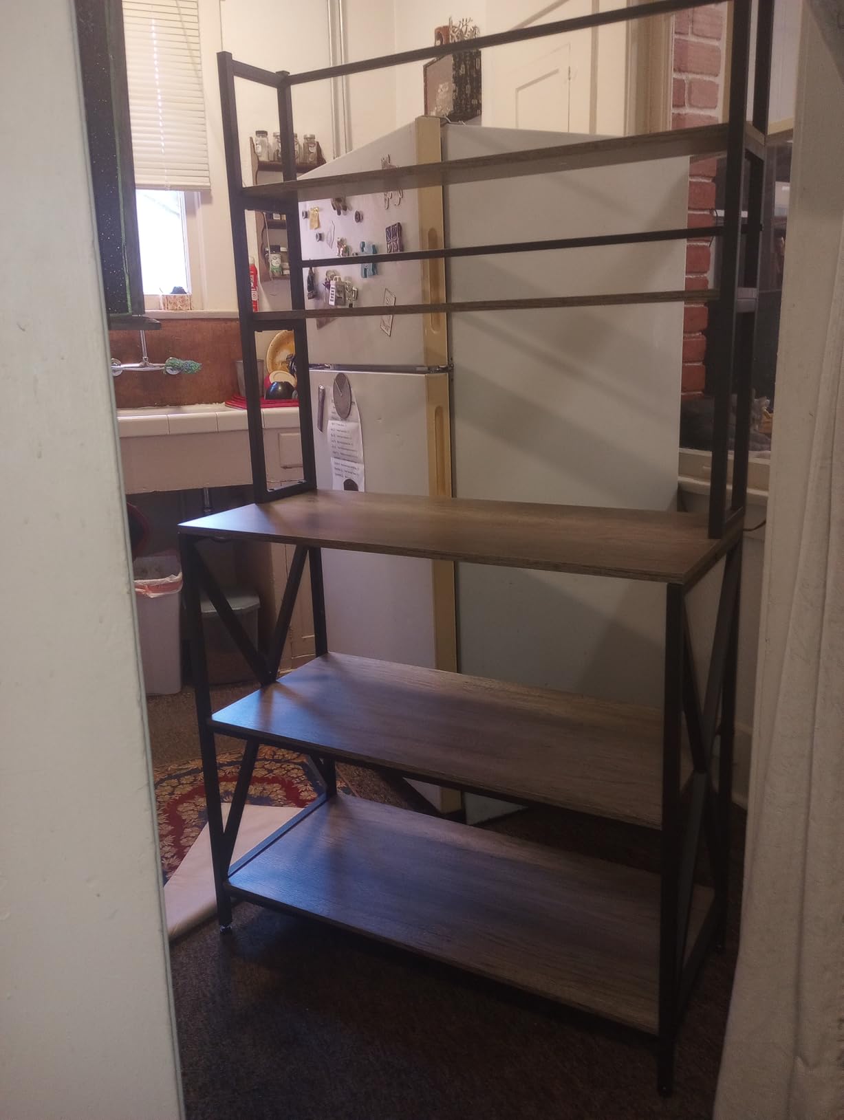Yaheetech 6-Tier Bakers Rack,31.5“Coffee Bar,Microwave Stand,Rustic Brown customer photo 1