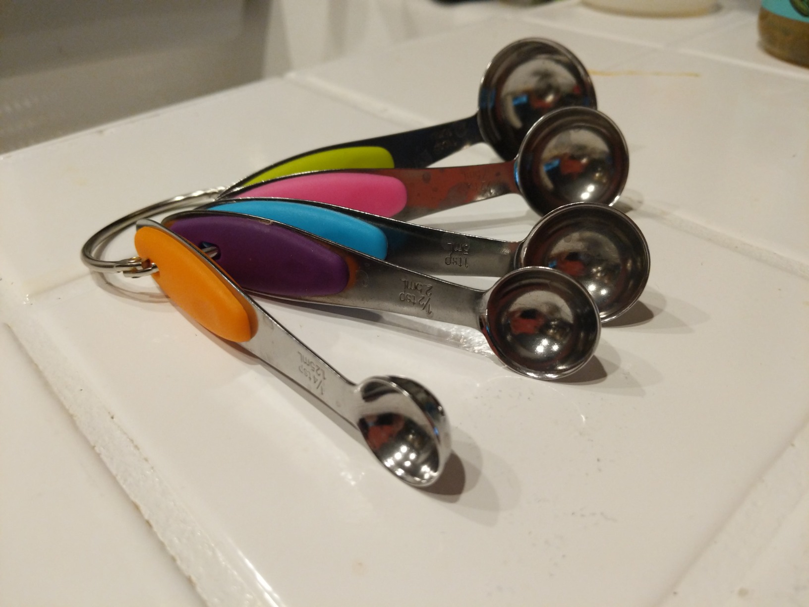 Magnetic Measuring Spoons Set, 9-Piece Stainless Steel with Leveler, Stackable Double-Sided Spoons, Black customer photo 1