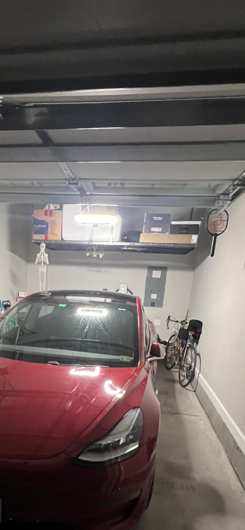 2x8ft Overhead Ceiling Garage Storage Rack, 400LBS Capacity, Black customer photo 1
