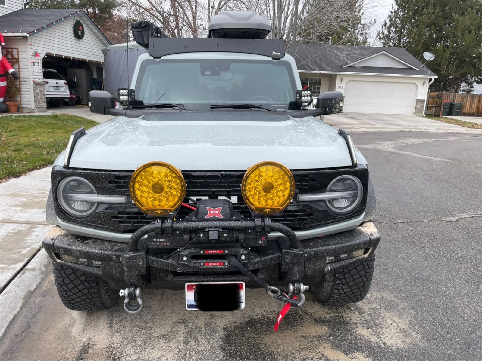 12,000 lb Recovery Winch,12V Electric Winch with 1/2” x70 FT Synthetic Rope,IP68 Waterproof,Anti Slip Roller,All-Metal Housing,2 Wireless Remotes & Wired Controller for Jeep,SUV,Truck & Trailer customer photo 1