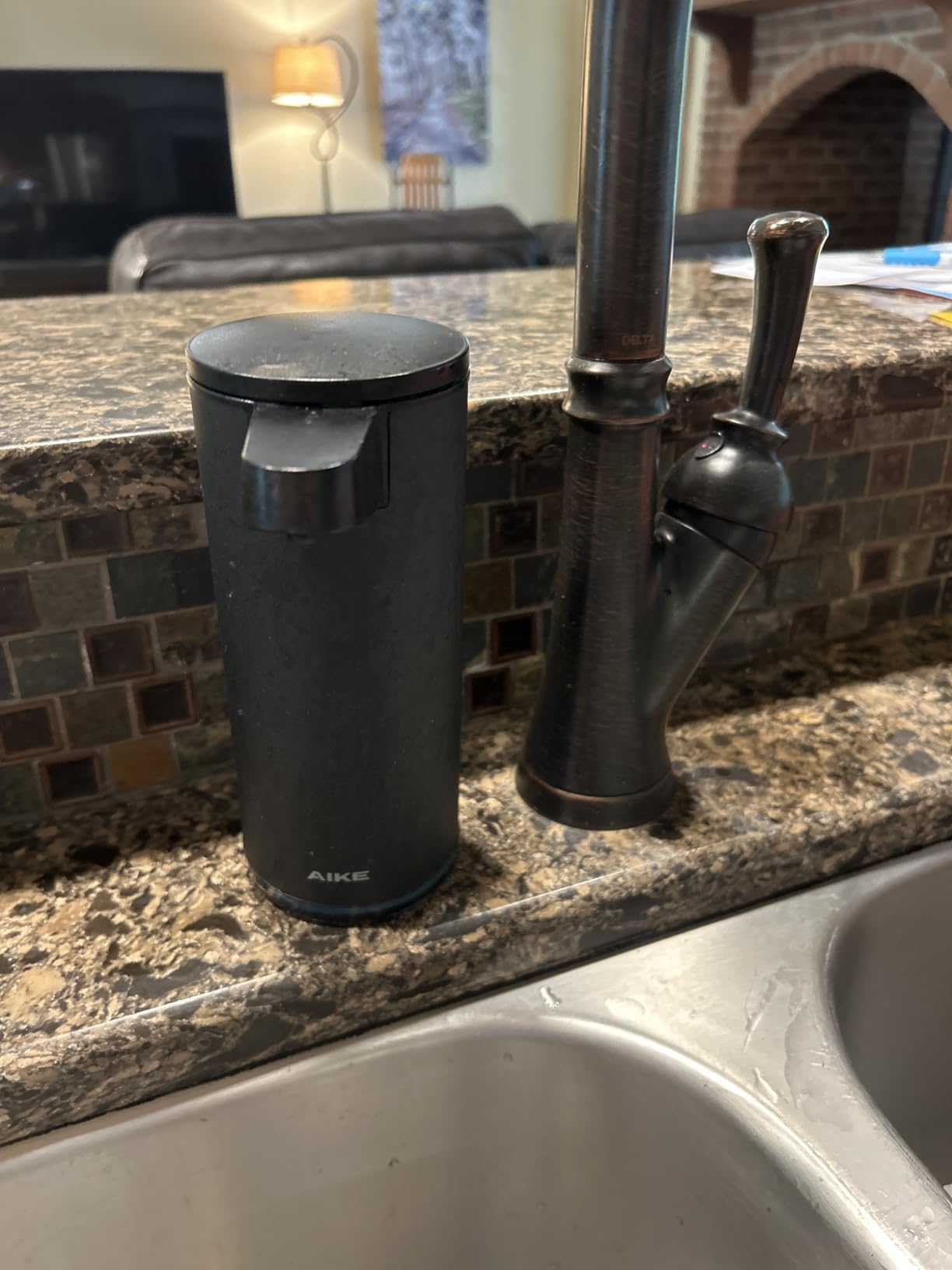 AIKE SensePro Automatic Soap Dispenser 12.8oz Spot Resist Matte Black customer photo 2