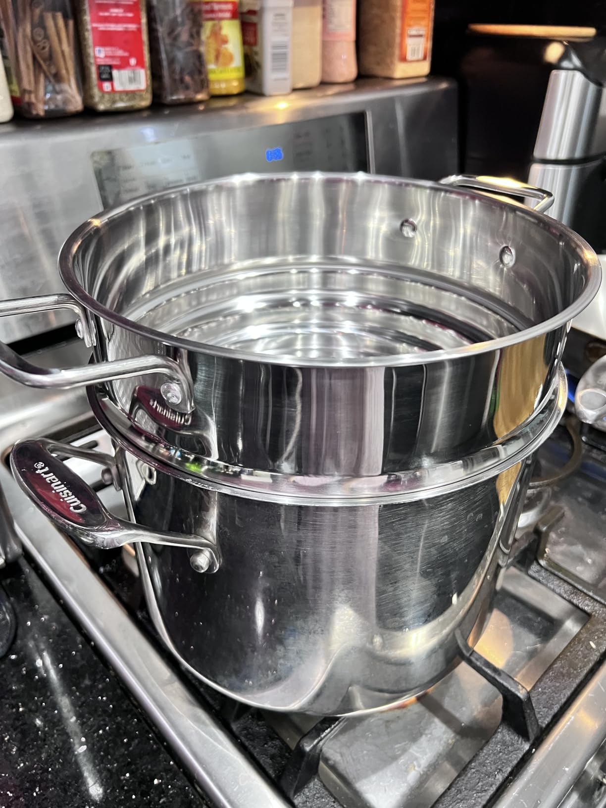 SUNHOUSE 5 QT Stainless Steel Steamer Basket for Pot, Universal Insert customer photo 2