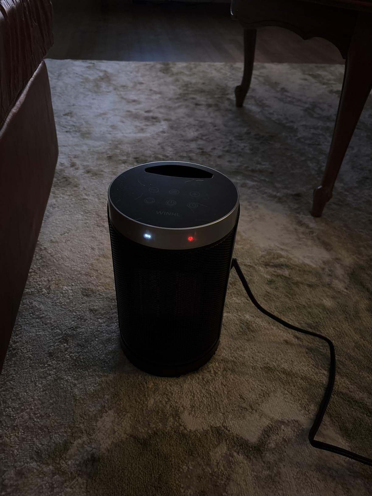 Space Heater, WINHL Portable Electric Heaters for Indoor Use, 70°Oscillation | Thermostat, Remote Control, 12H Timer, 5 Modes, Small Quiet 1500W PTC Ceramic Fast Safety Heat for Office, Bedroom, Home customer photo 1