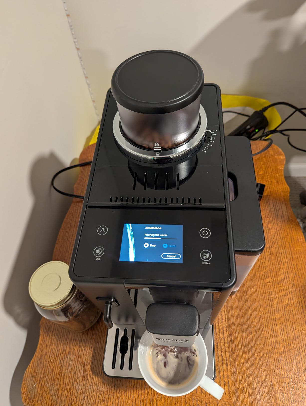 De'Longhi Rivelia Automatic Espresso Machine, Milk Frother, Black | #1 Worldwide Espresso Machine Maker, Removable Bean Hoppers, 18 One-Touch Recipes, Milk Frother, 4 Unique Colors customer photo 2