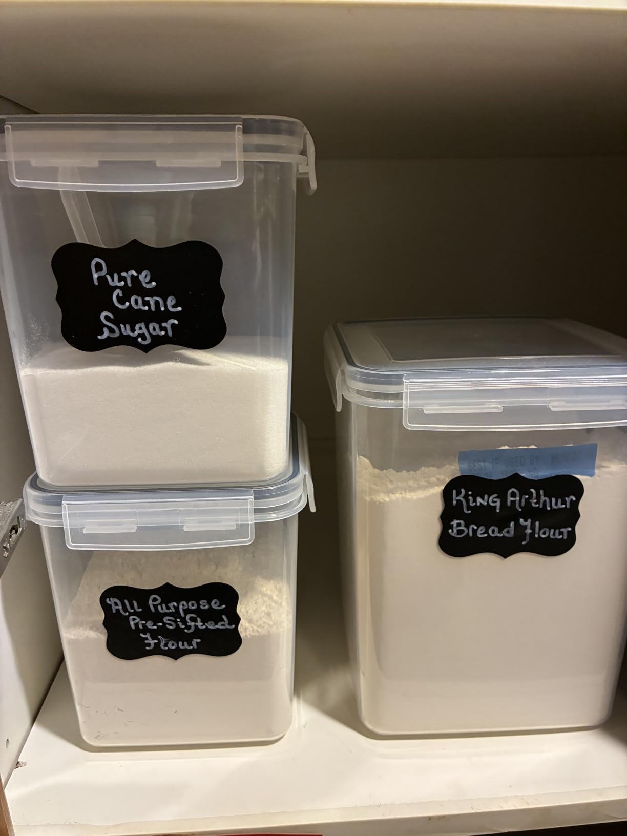 ComSaf Airtight Cereal Storage Containers with Lids 6.7Qt 2Pack, Easy Pour customer photo 1