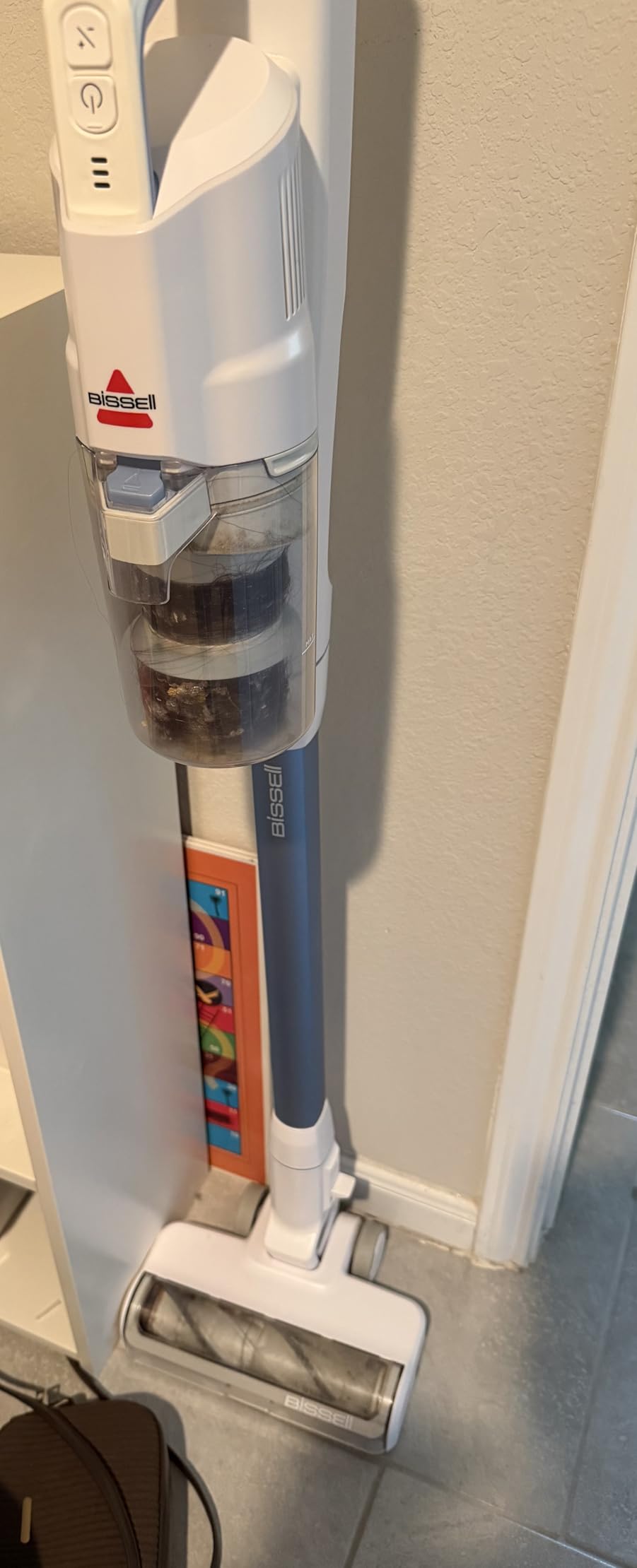 Bissell PowerClean 200W Self-Standing Cordless Vacuum, 4173 | Wall mount for storage; tangle-free brush roll; bright headlights; upholstery tool; removable battery customer photo 1