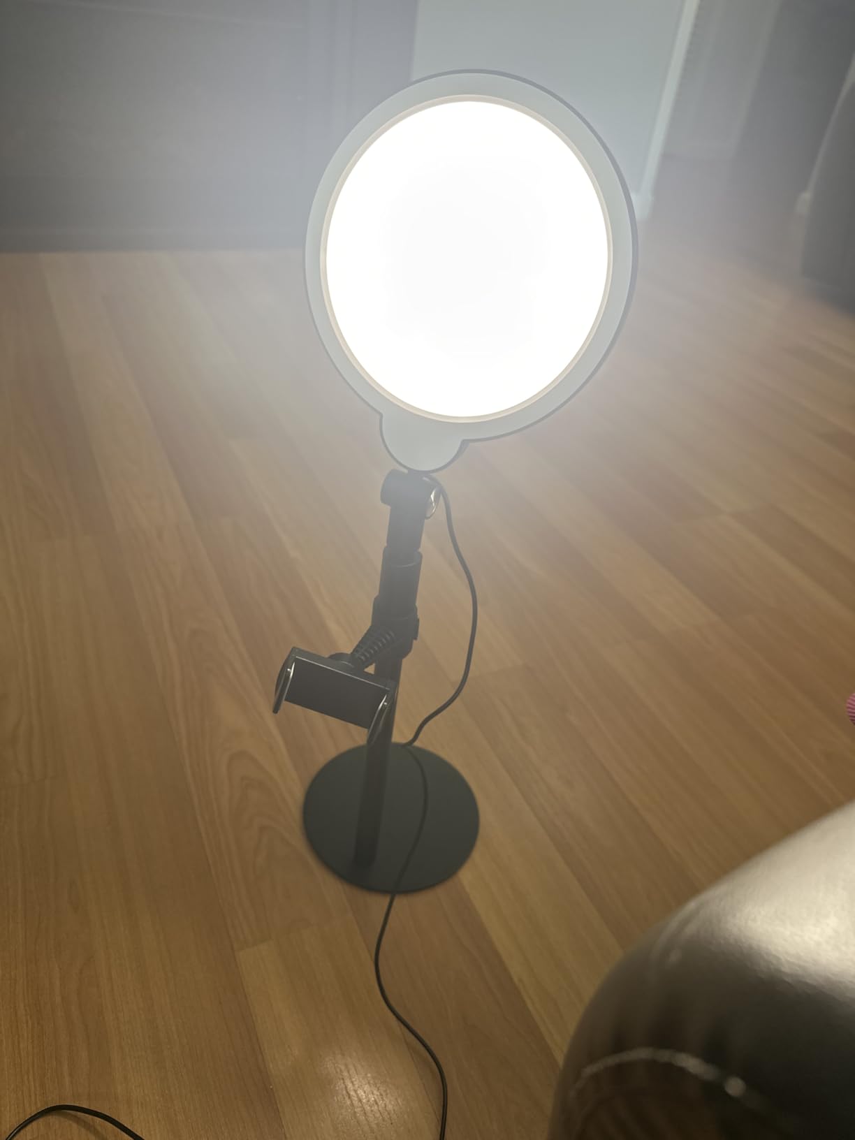 Desk Ring Light with Stand for Computer, 30 Modes Video Conference Lighting | Adjustable Desk Light for Video Recording, Zoom Lighting for Computer, Webcam, Podcast, Calls, Home Office, CRI 97.8 customer photo 1