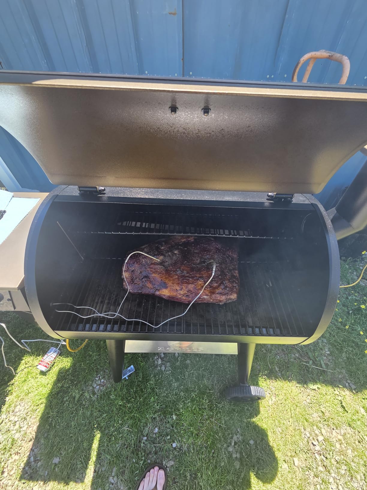 Z Grills 600D 8-in-1 Wood Pellet Grill & Smoker, 572 Sq In, PID 3.0, Auto Temperature Control, Storage Cabinet, Side Shelf with Tool Hooks customer photo 1