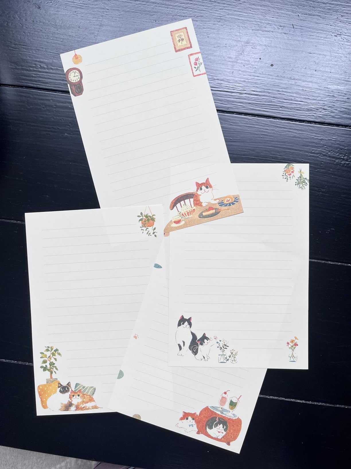 72 Pieces Cute Cat Writing Paper and Envelopes, 8.3x5.6 Inch Stationery Set | 48 Lined Sheets & 24 Envelopes, Kitty Design for Letters, Invitations, Gifts, Holidays, Party Notes customer photo 1