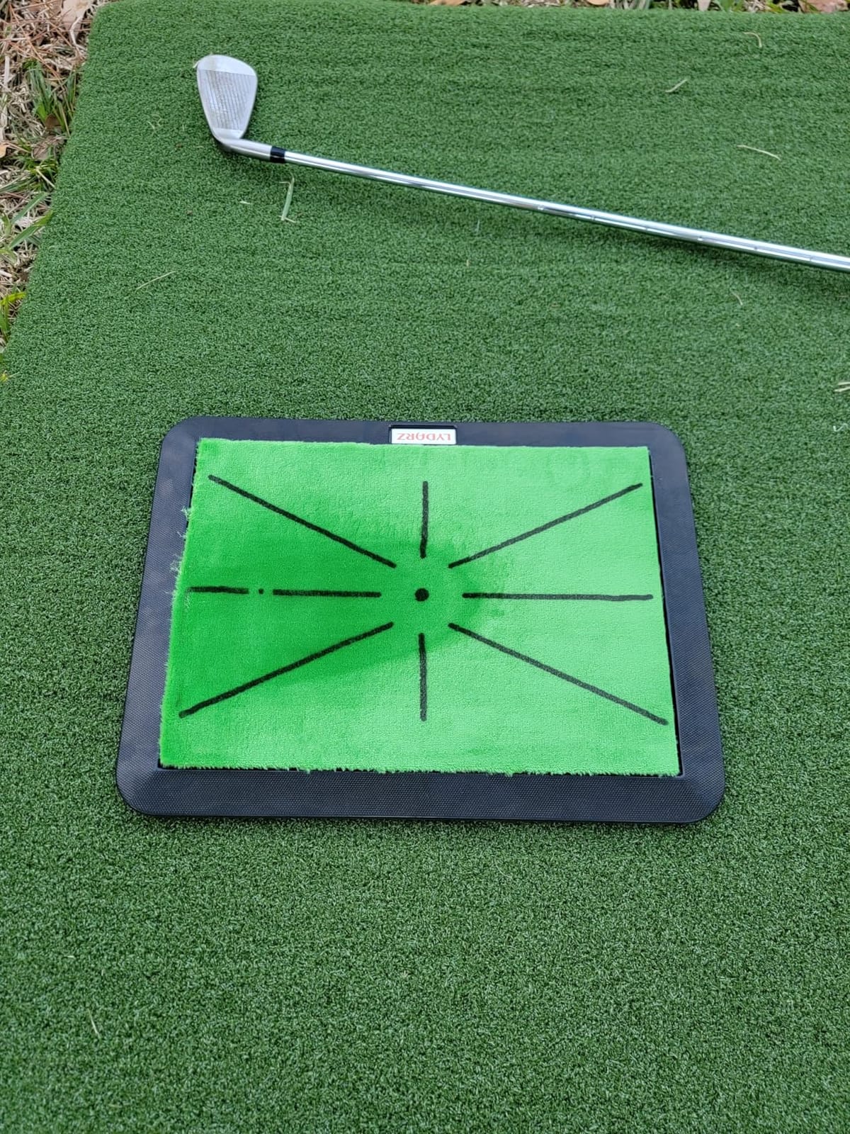 LYDARZ Portable & Foldable Golf Practice Mat – Dual-Turf Golf Hitting Mat for Indoor & Outdoor Swing and Chipping – Fairway & Rough Turf Golf Training Mat for Backyard and Home customer photo 2
