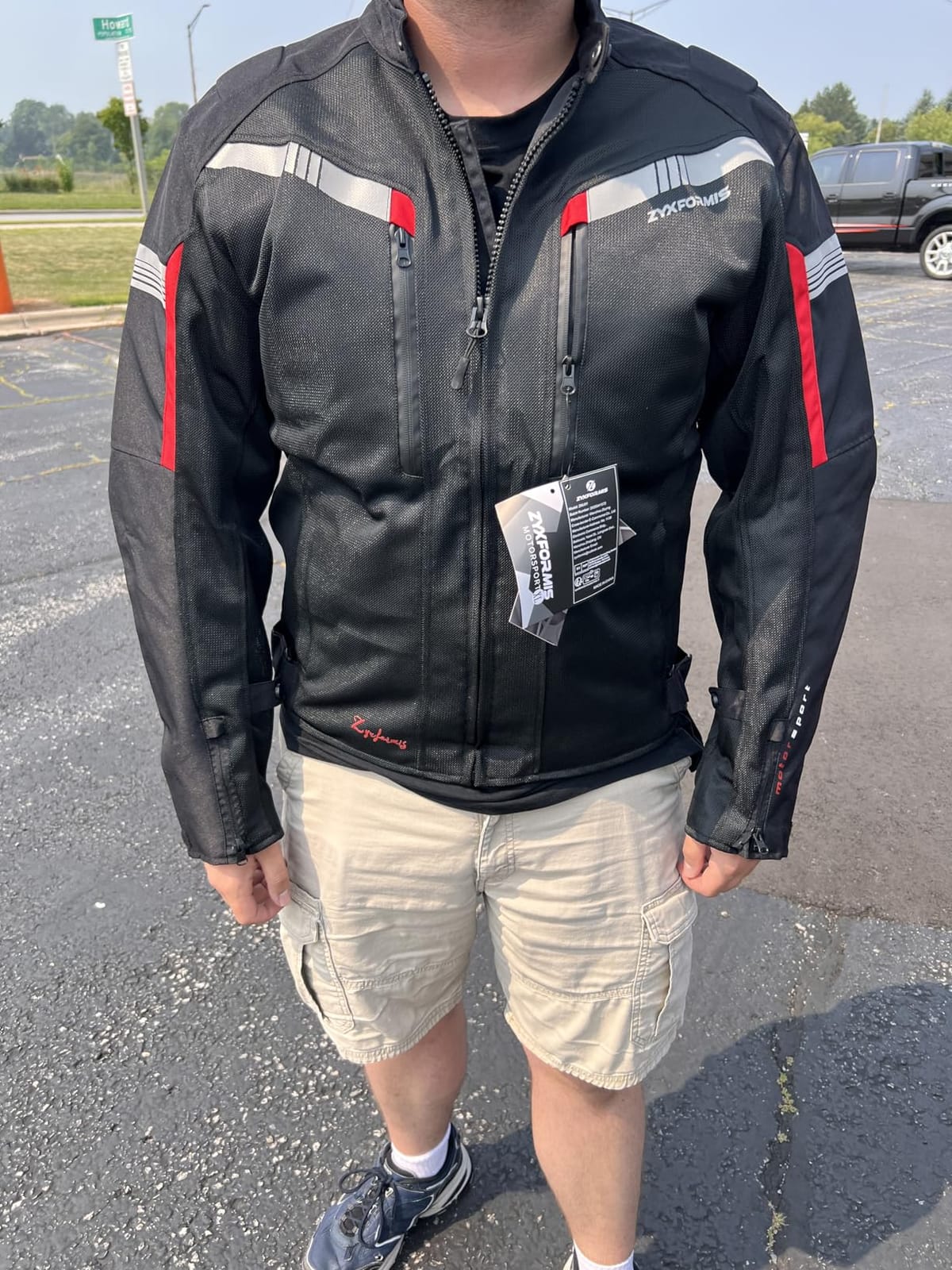Summer Motorcycle Riding Jacket for Men with CE Armor customer photo 2