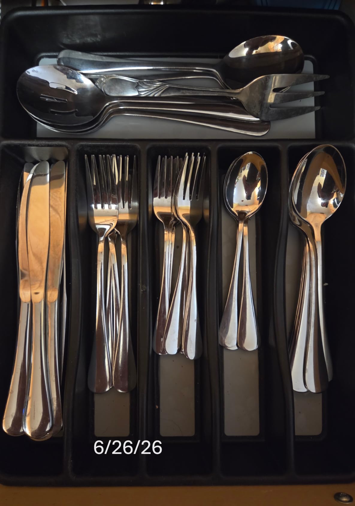 Silverware Set for 8 with Serving Utensils,Stainless Steel Flatware Cutlery customer photo 1