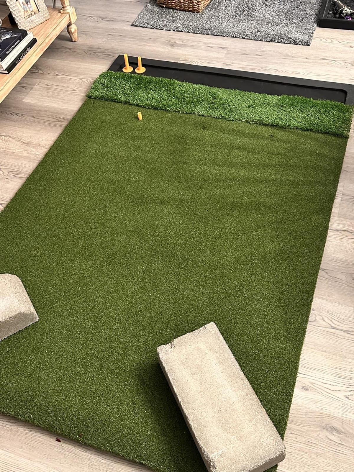 Dual Turf Golf Hitting Mat with Ball Tray, Integrated Golf Practice Mat for Indoor & Outdoor Use Golf Training Mat with 3 Tees customer photo 2