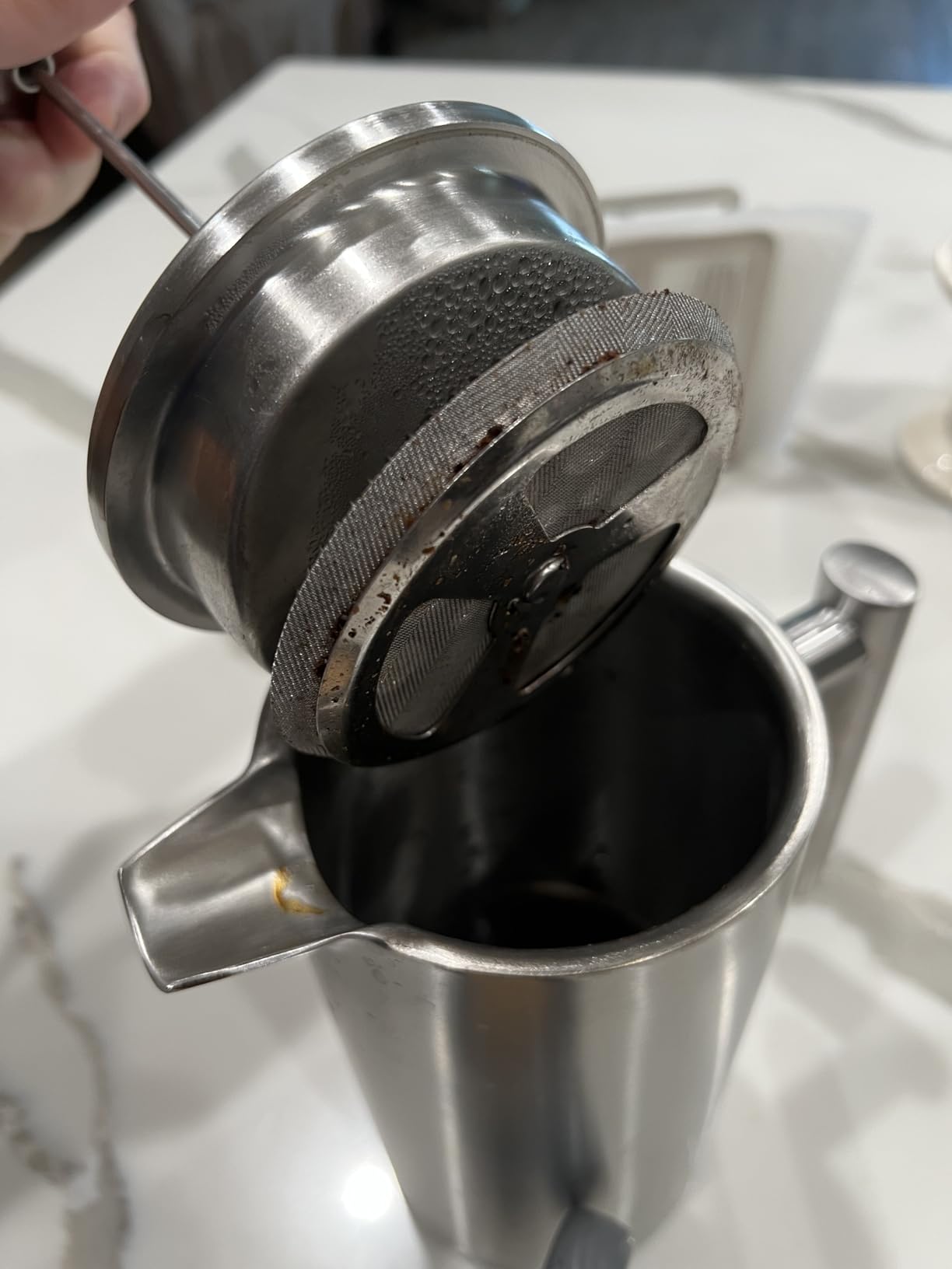 French Press 34 oz, Full Stainless Steel French Press Coffee Maker 4 Cups | Upgraded Double-Walled Insulated French Coffee Presses, Food Grade Good for Kitchen Camping, Dishwasher Safe 2 More Filters customer photo 1