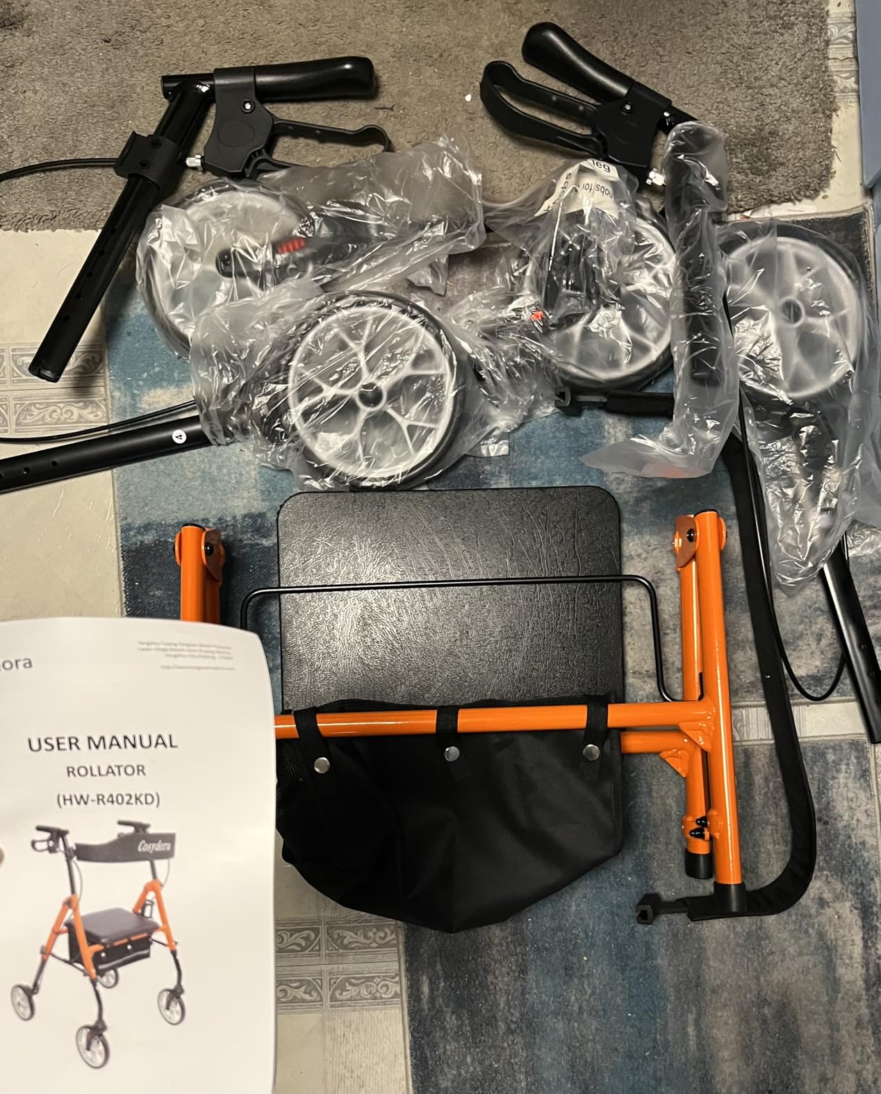 Cosydora Rollator Walkers for Seniors with Seat, 15 Lbs Ultra Lightweight customer photo 2