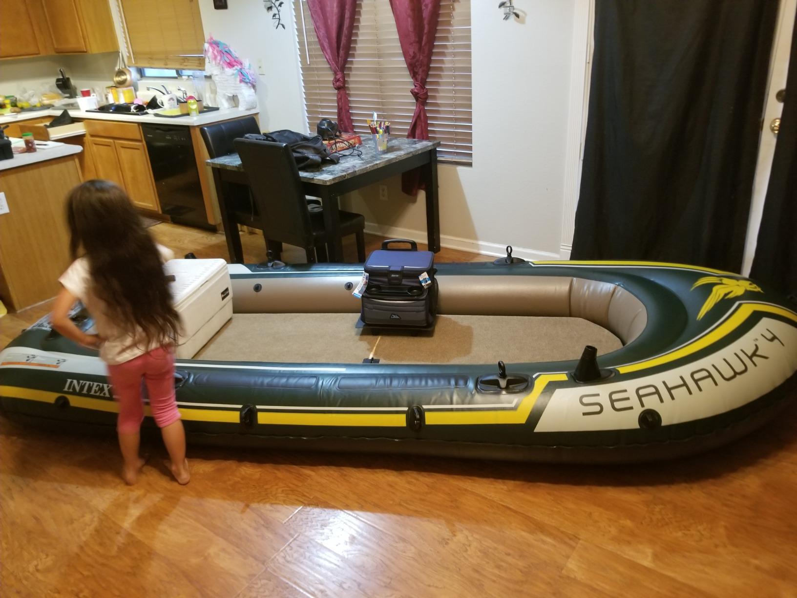 INTEX Seahawk 4-Person Inflatable Fishing Boat Set with Oars and Pump customer photo 2