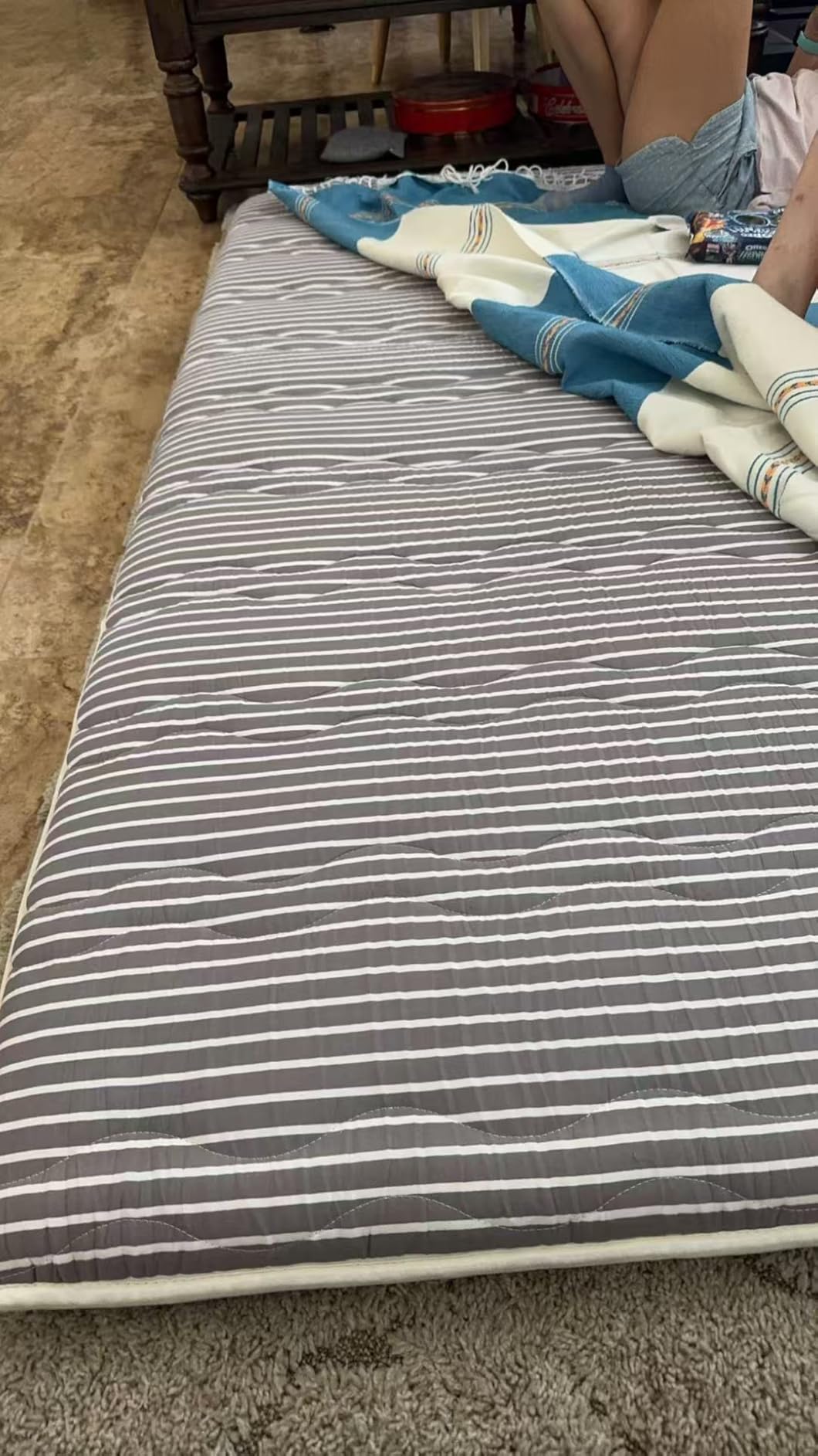 jzbearapt Premium Foam Japanese Floor Mattress Futon Mattress,100% High Density Comfortable Foam,Thicken Tatami Mat Sleeping Pad,Portable Kids Adults Sleeping Mats for Guest Room, Dormitory customer photo 2