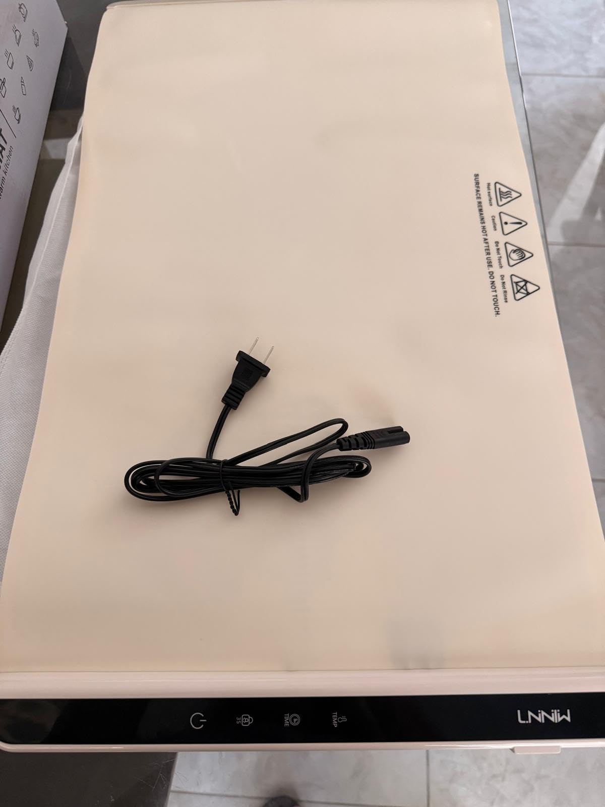 Warming Mat for Food, 26x15 Inch, Off White, Fast Heat, Child Lock customer photo 1