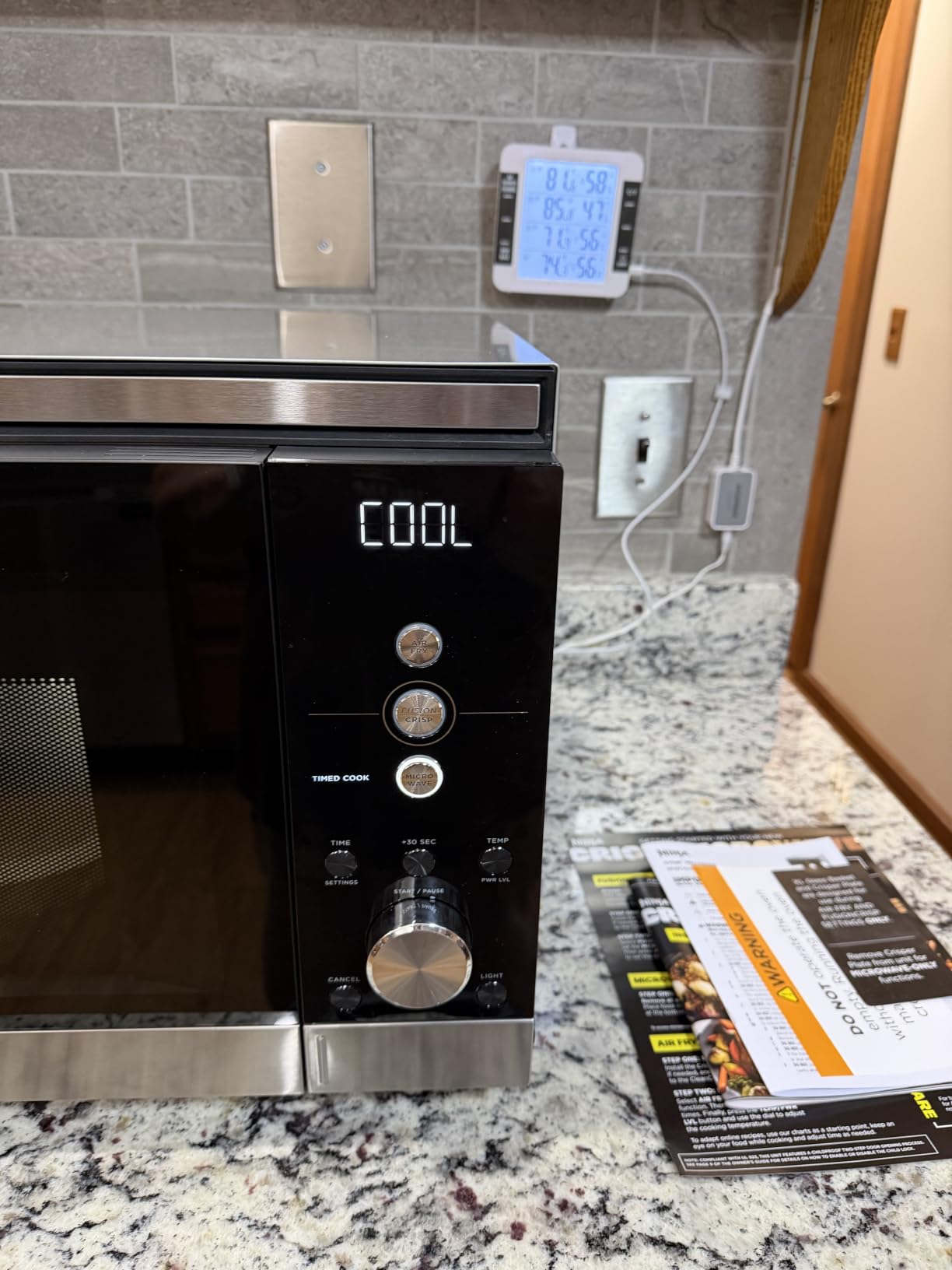 Ninja Crispi Microwave & Air Fryer with FusionCrisp, Silver, MW101 | Replaces a countertop microwave and air fryer with 14 functions; Fast 1000W microwave and powerful 1700W Ninja air fryer customer photo 1