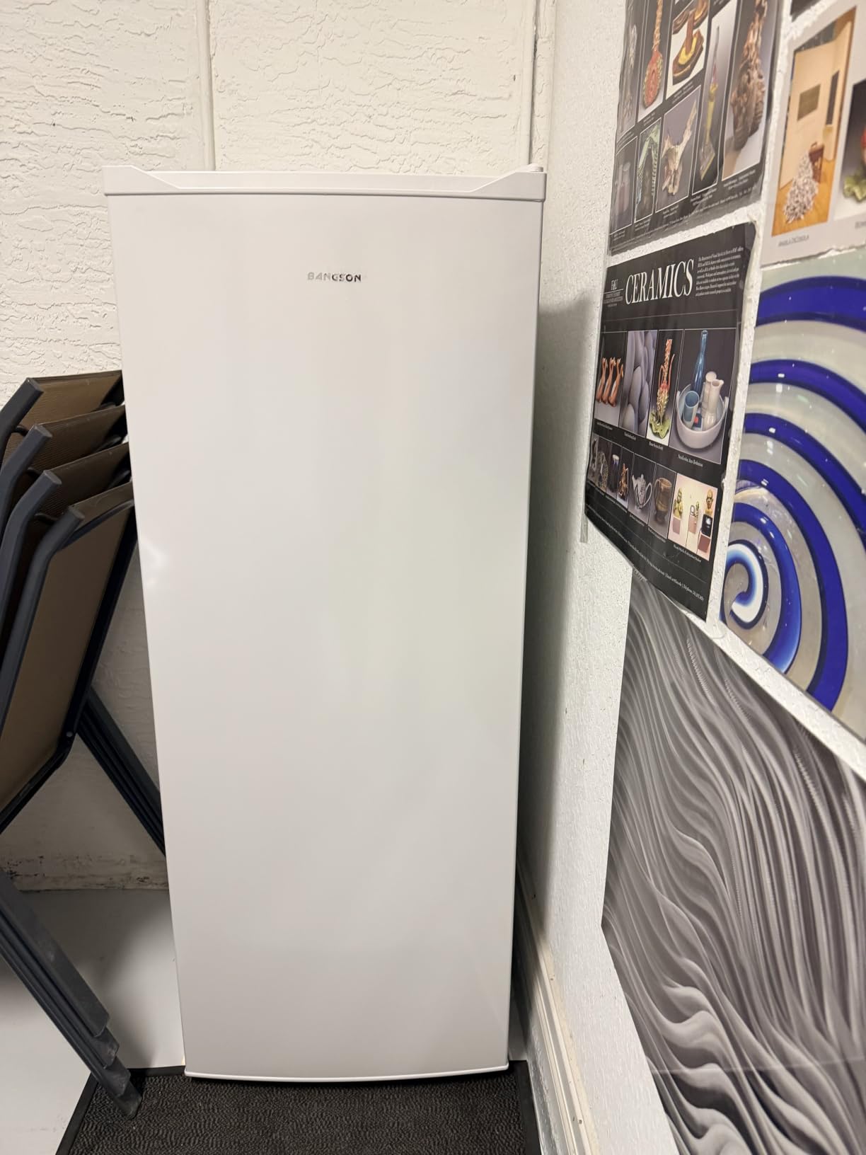 BANGSON 6.5 Cu.ft Upright Freezer for Apartment, Silver customer photo 2