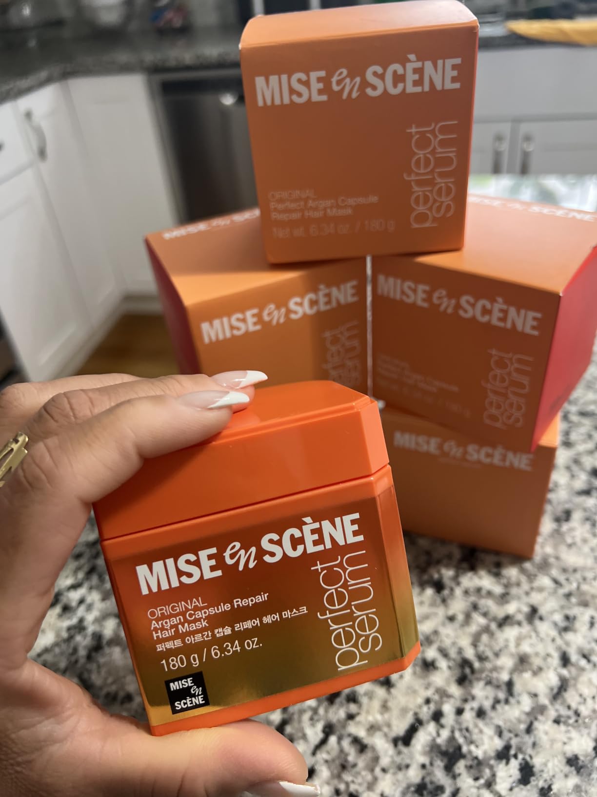 Mise En Scene Argan Oil Repair Hair Masks - Protein Hair Mask 6.34 Fl. Oz. customer photo 2