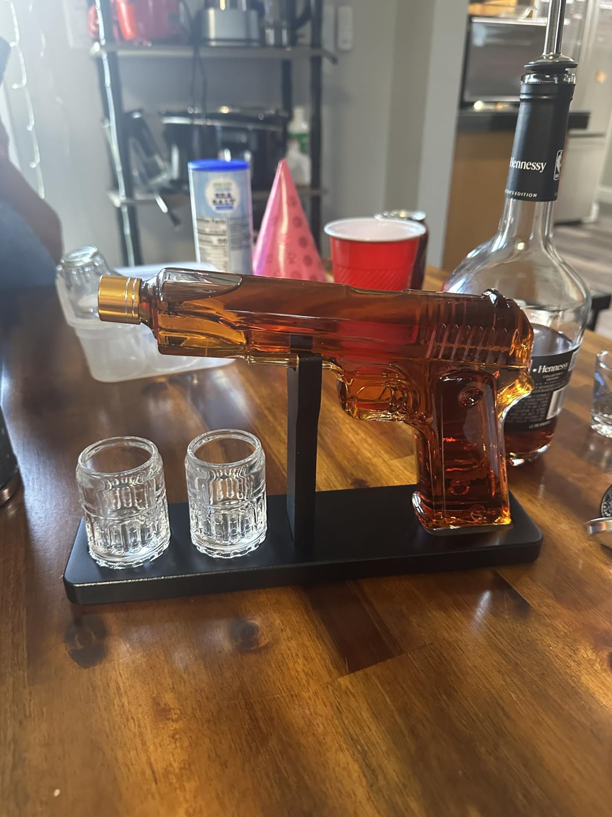 TheWineThings Novelty Whiskey Decanter Gift Set with 2 Grenade Glasses customer photo 1