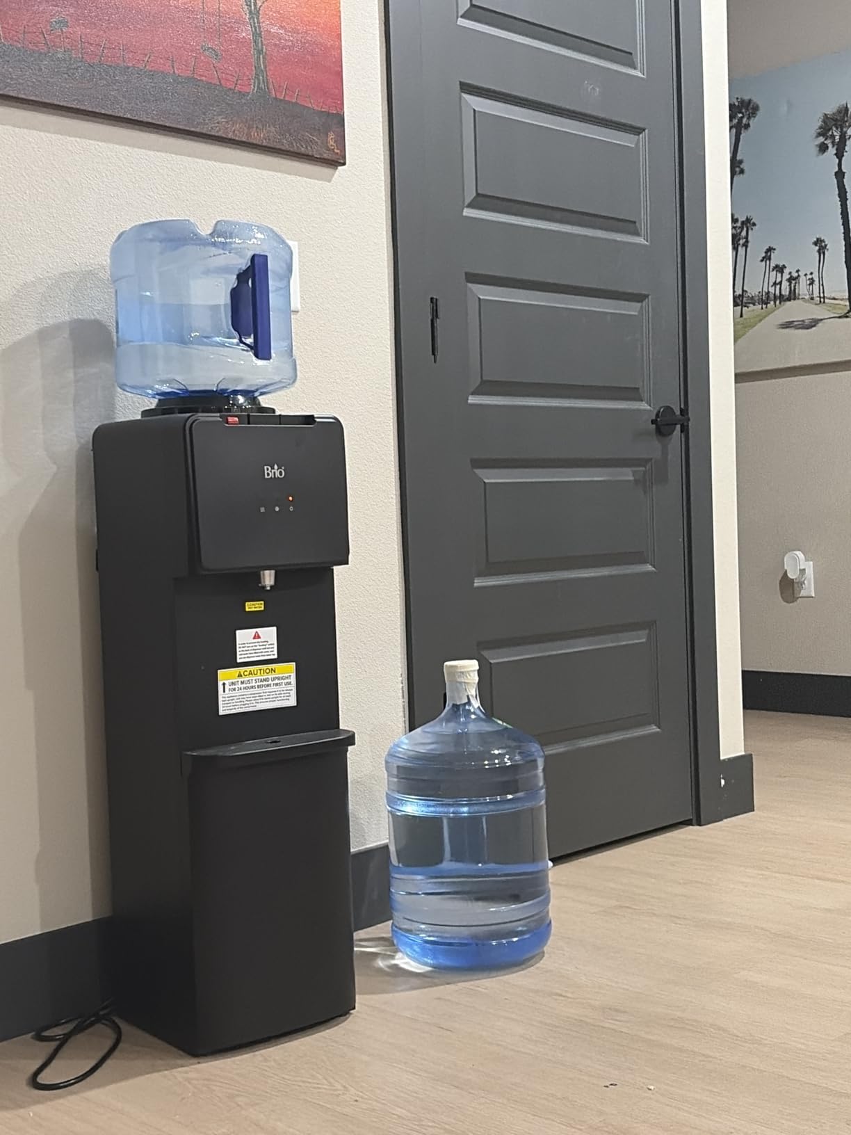 Brio 130 Series Top-Load Water Cooler Dispenser for 3- and 5-Gallon Bottles, Hot & Cold, Spill-Free Loading, Child Safety Lock, Energy Star 3.0, Black customer photo 1